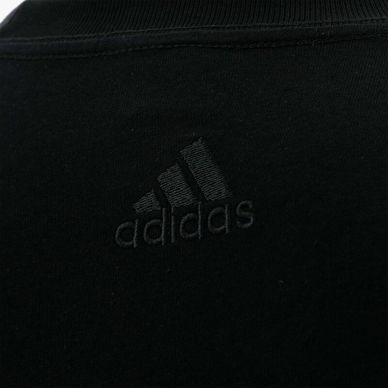 adidas Polera Essentials Single Jersey Linear Embroidered Logo, NEGRO, hi-res image number null