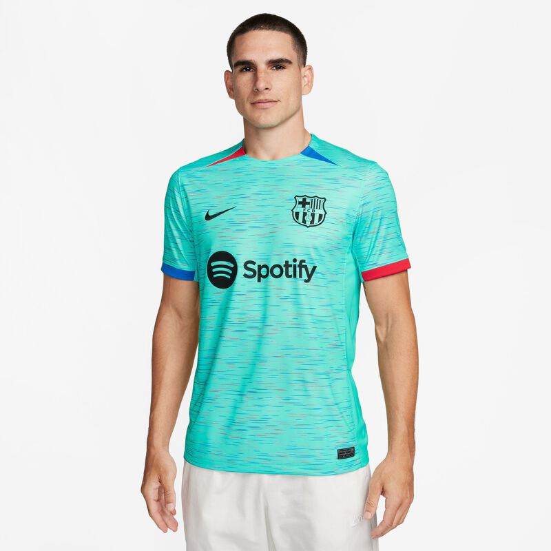 Nike FC Barcelona 2023/24 Stadium Third, Aguamarina claro/Azul royal/Rojo universitario/Negro, hi-res image number null