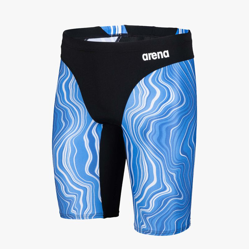 Arena Swim Jammer Marbled, AZUL, hi-res image number null