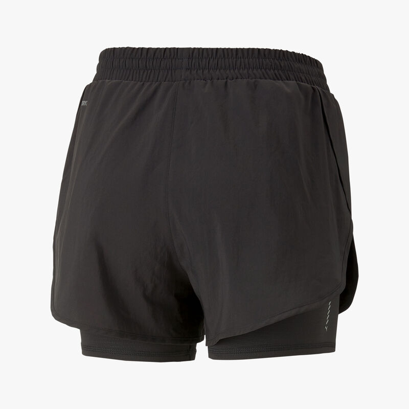 Puma Shorts Run Favorite Woven 2 in 1, NEGRO, hi-res image number null