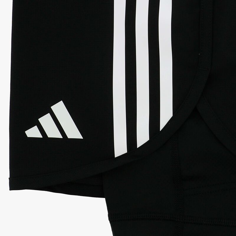 adidas Shorts Own the Run 2-in-1 3 Bandas, NEGRO, hi-res image number null