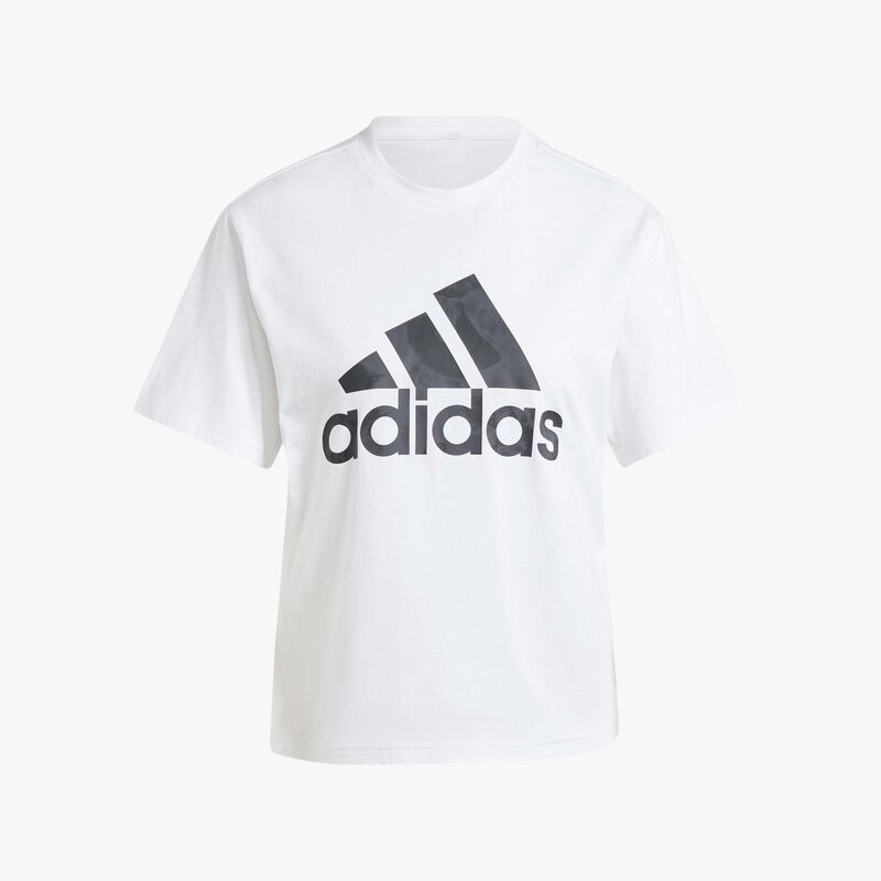 adidas Polera Estampada Floral Big Logo, BLANCO, hi-res image number null