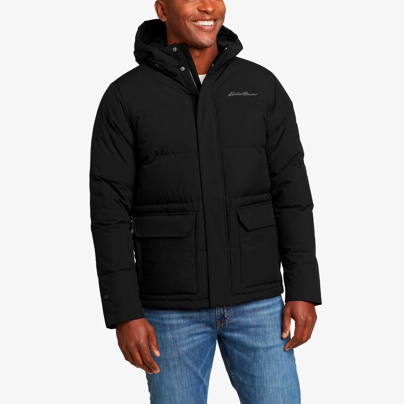 Eddie Bauer Essential Down Hooded Jkt, NEGRO, hi-res image number null