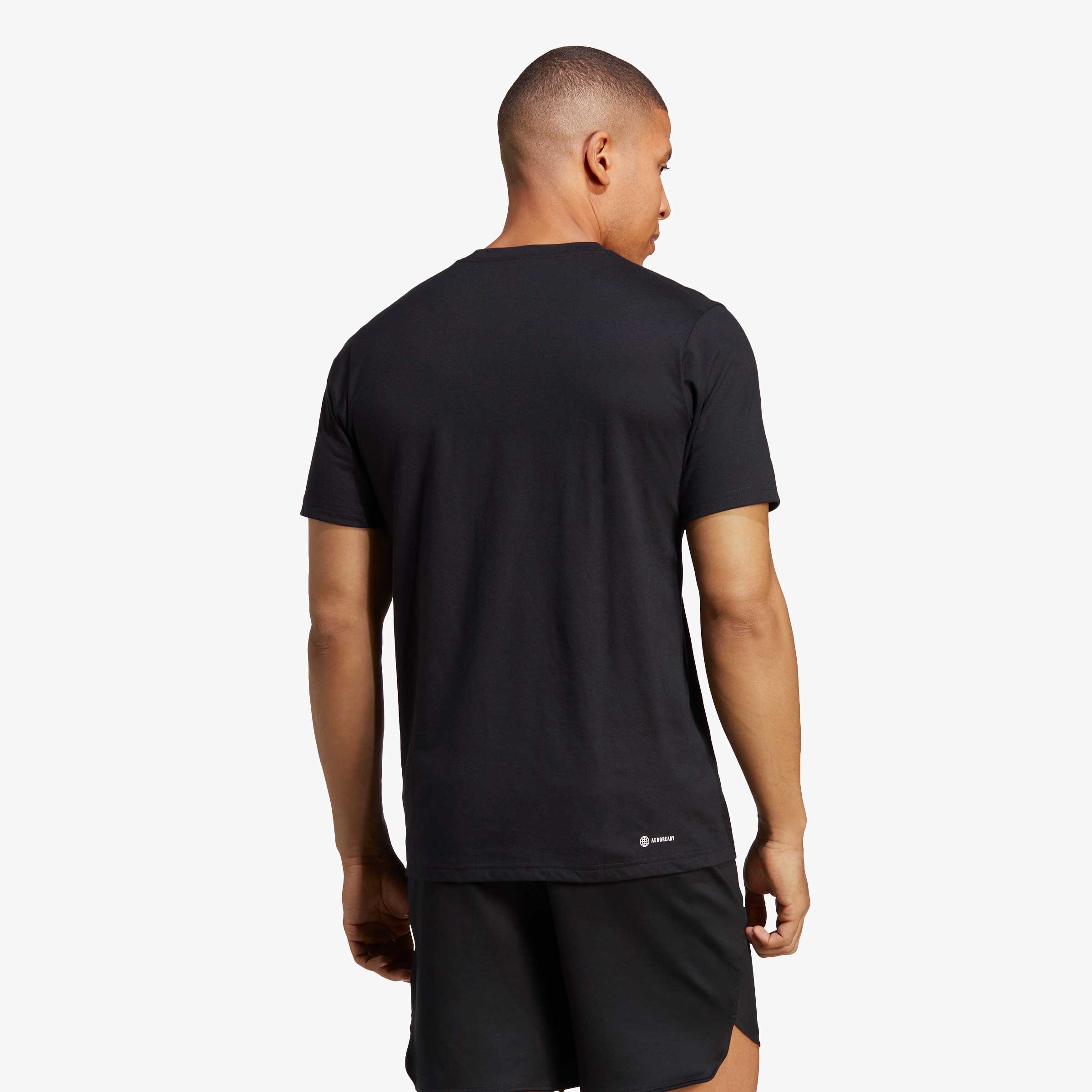 adidas Polera Train Essentials Feelready Logo, NEGRO, hi-res