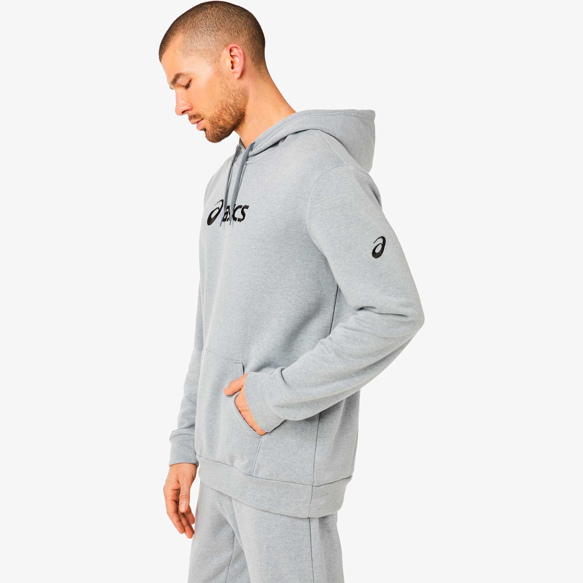 Asics Polerón Fleece Pullover, GRIS, hi-res