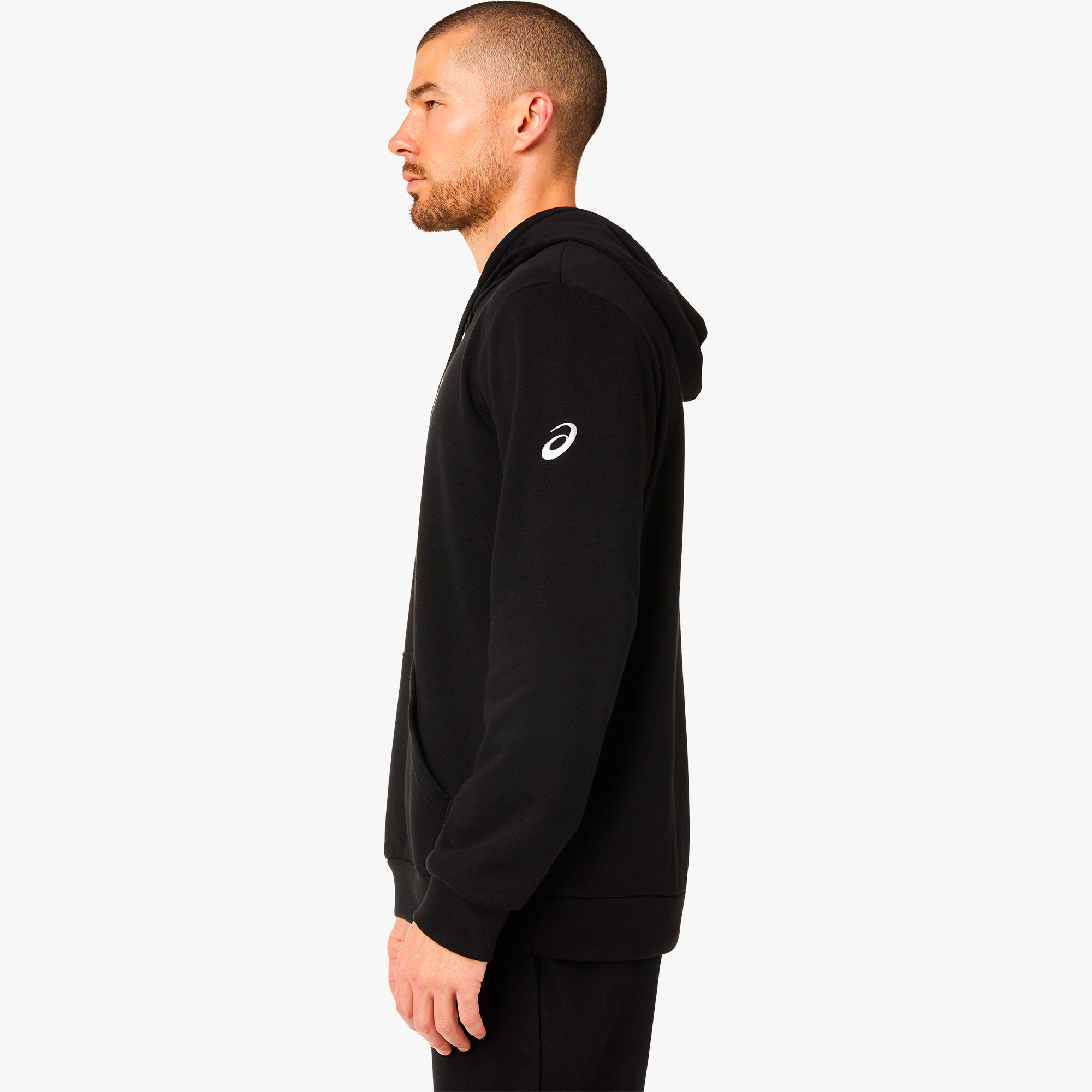 Asics Polerón Fleece Pullover, NEGRO, hi-res