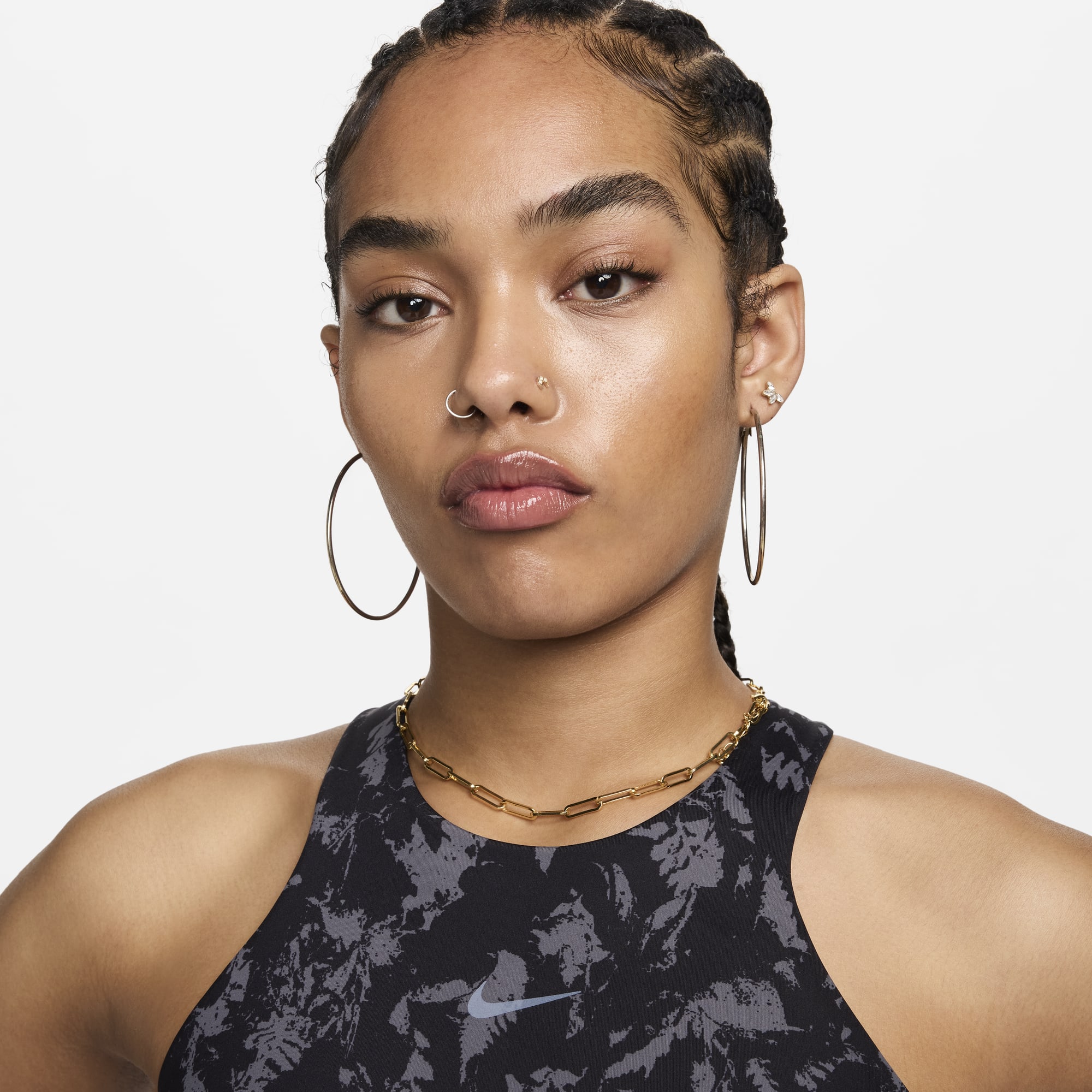 Nike One Strappy Back, NEGRO, hi-res