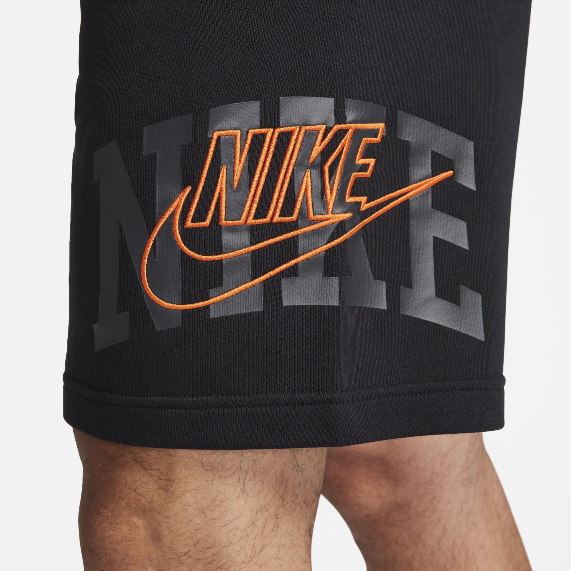 Nike Club, Negro/Naranja De Seguridad, hi-res