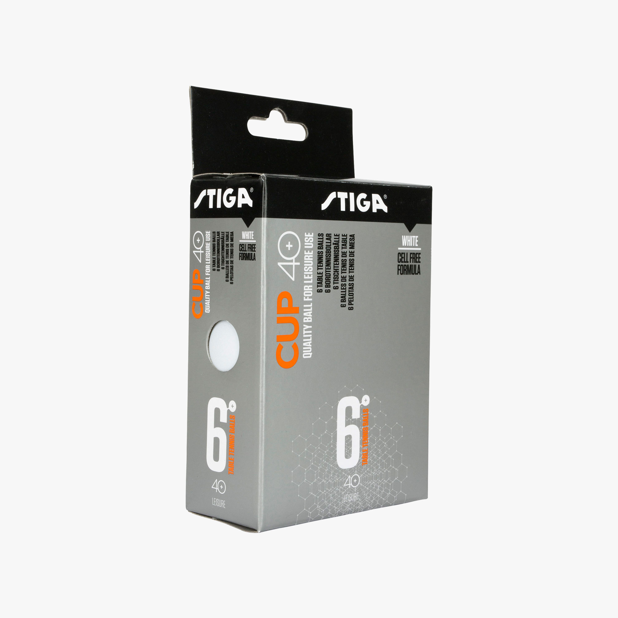 Stiga Pelota 6 Pack Cup, BLANCO, hi-res