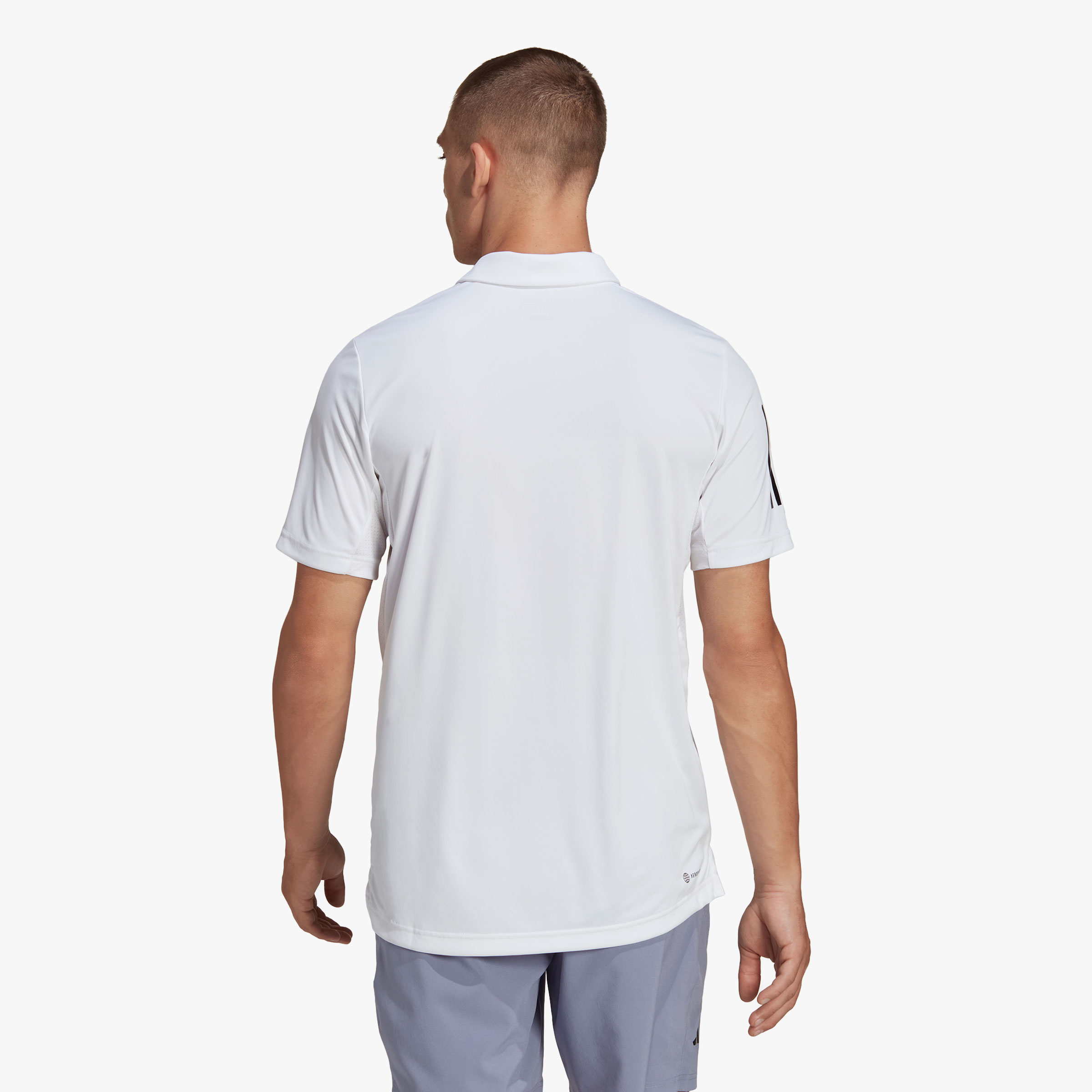 adidas Polera Club Tennis 3 bandas, BLANCO, hi-res