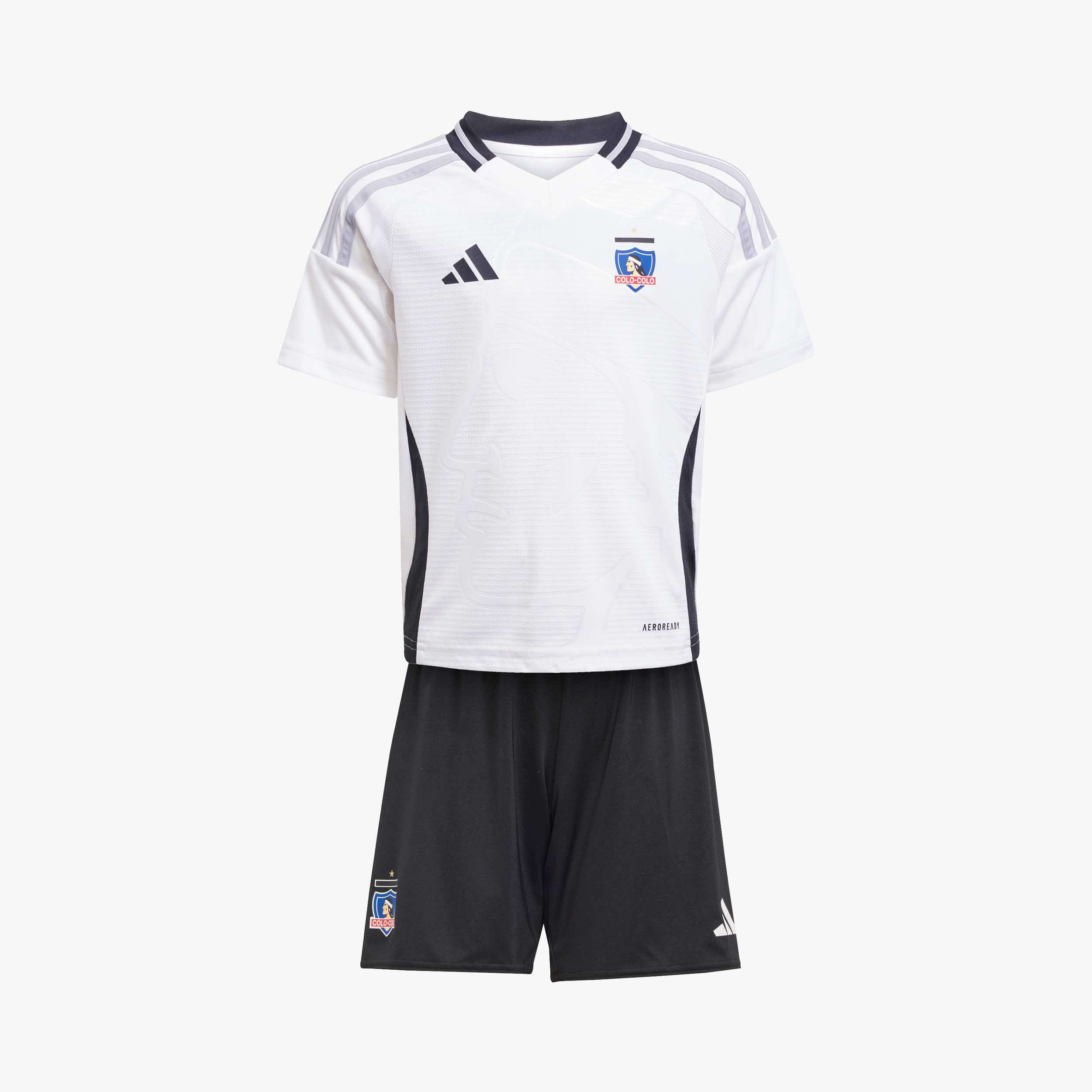 adidas Conjunto Local Colo-Colo 2025 Niño, BLANCO, hi-res