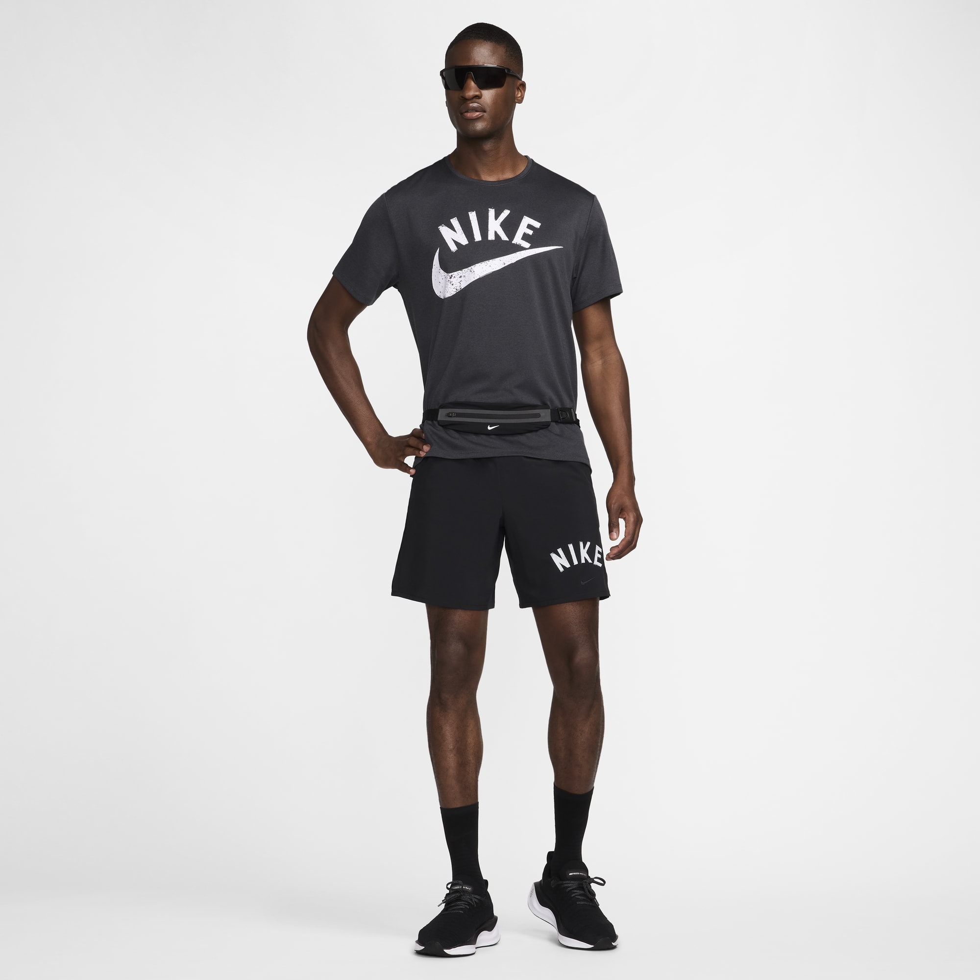 Nike Miler Swoosh, NEGRO, hi-res