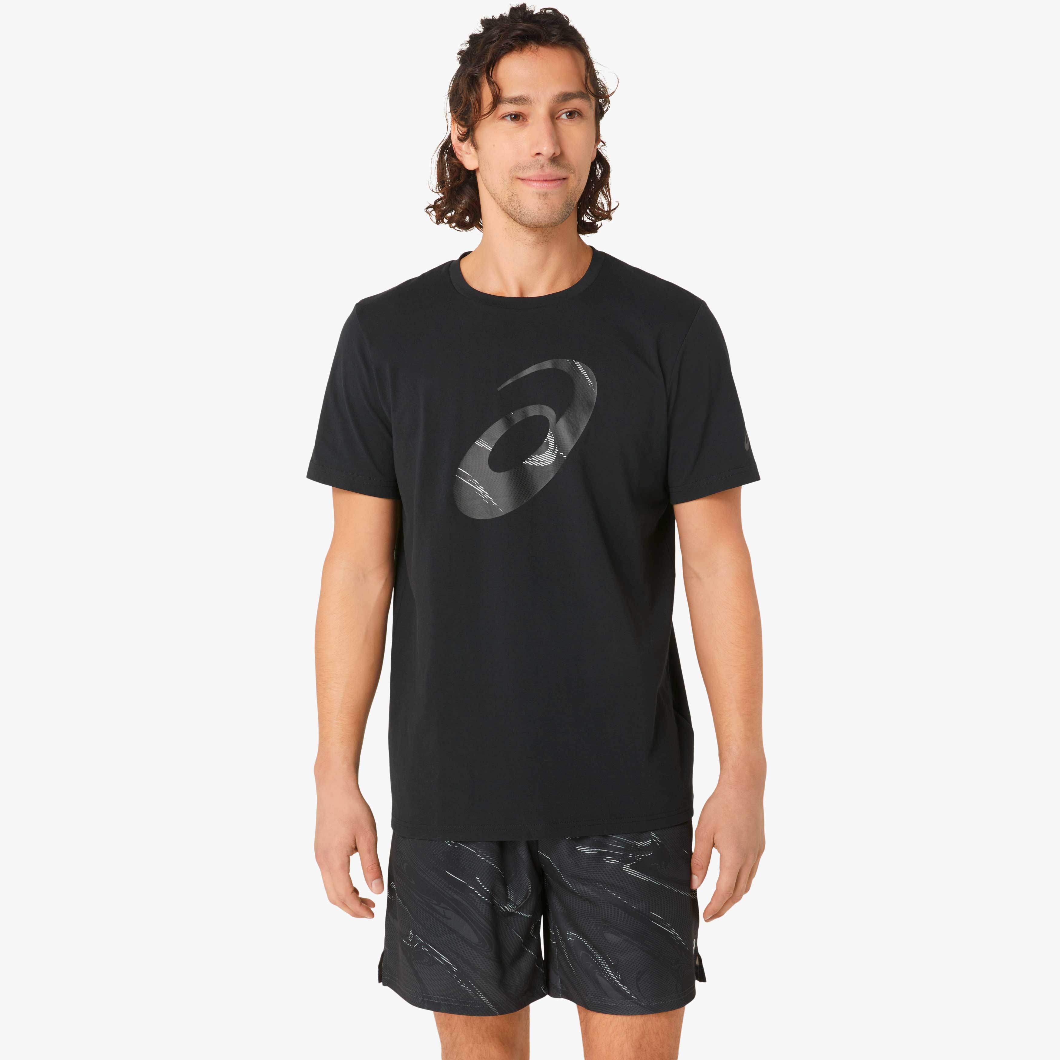 Asics Polera Seasonal Graphic Tee, NEGRO, hi-res