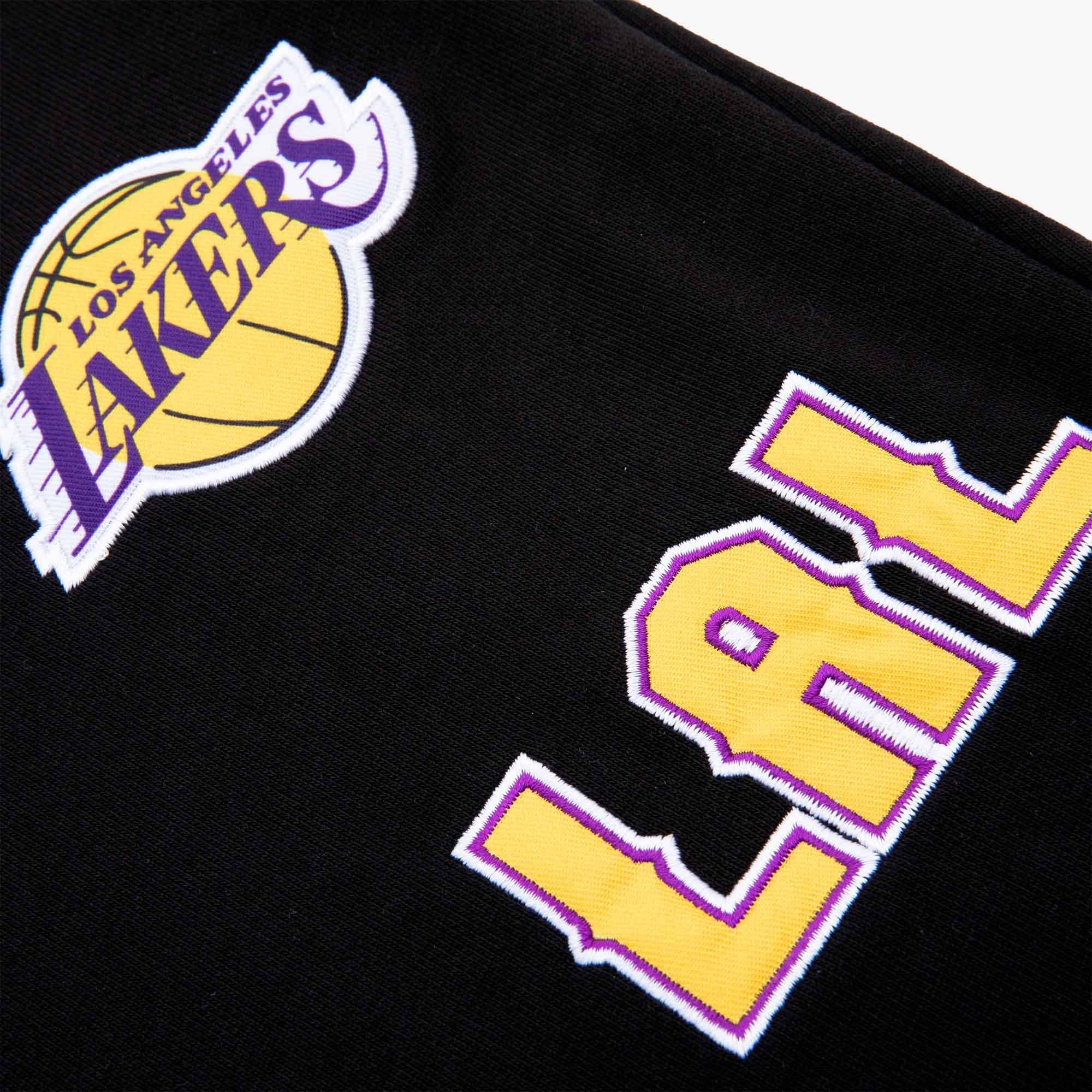 NBA Pantalón Logo Patches Lakers, NEGRO, hi-res