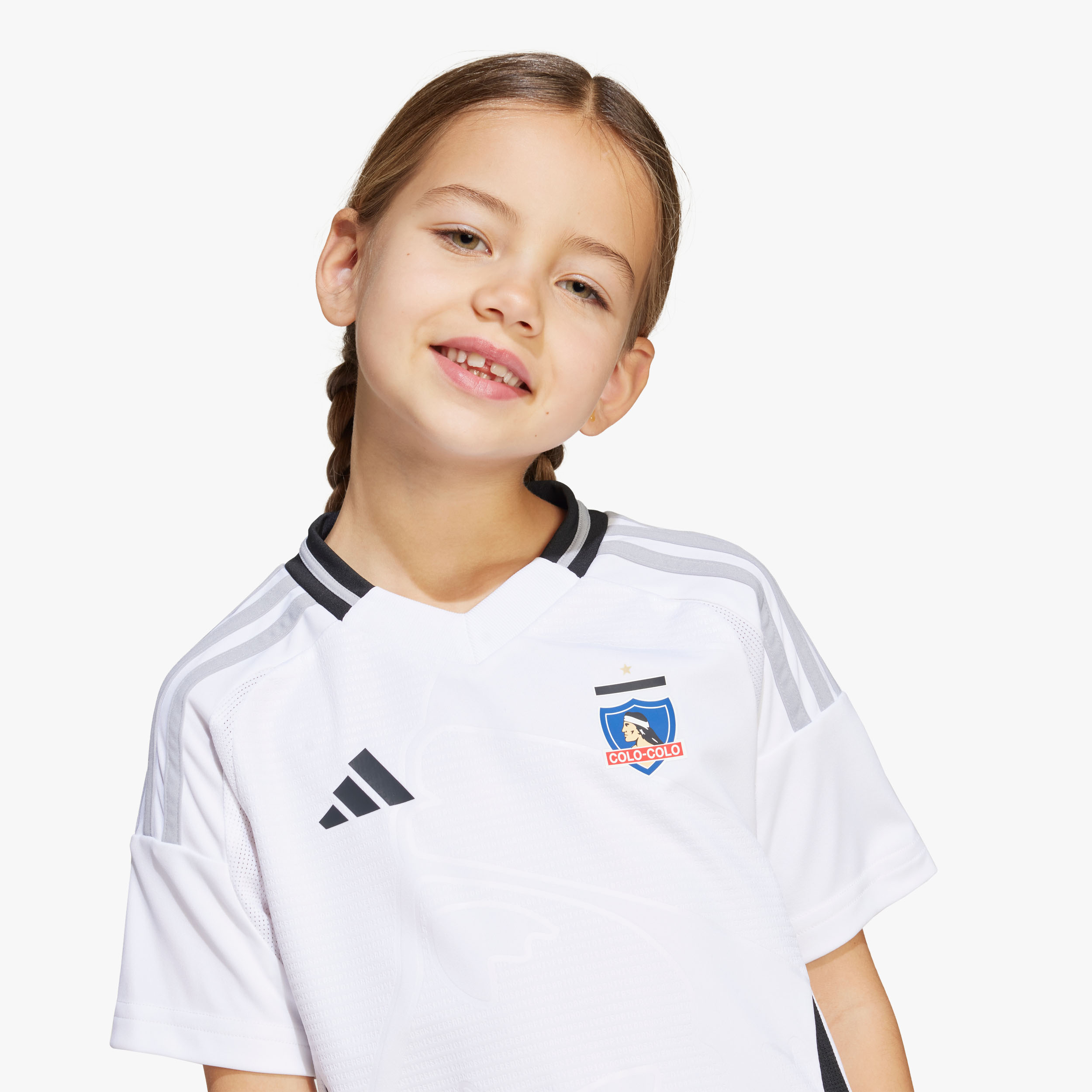 adidas Conjunto Local Colo-Colo 2025 Niño, BLANCO, hi-res