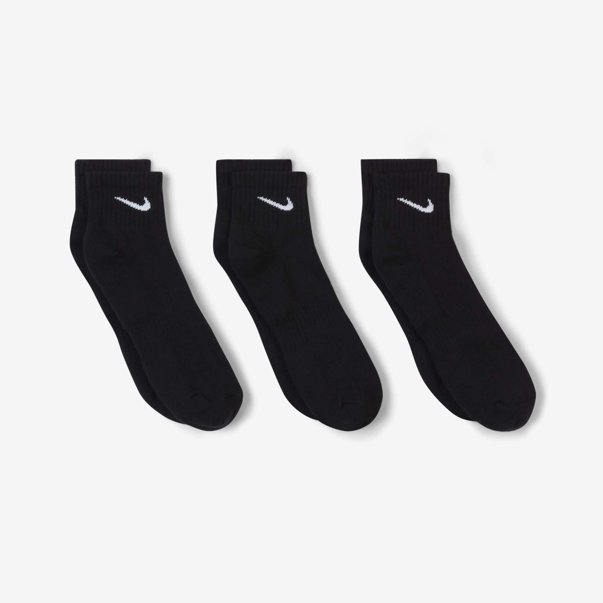 Nike Everyday Cushioned Tobilleras 3 Pares, Negro/Blanco, hi-res