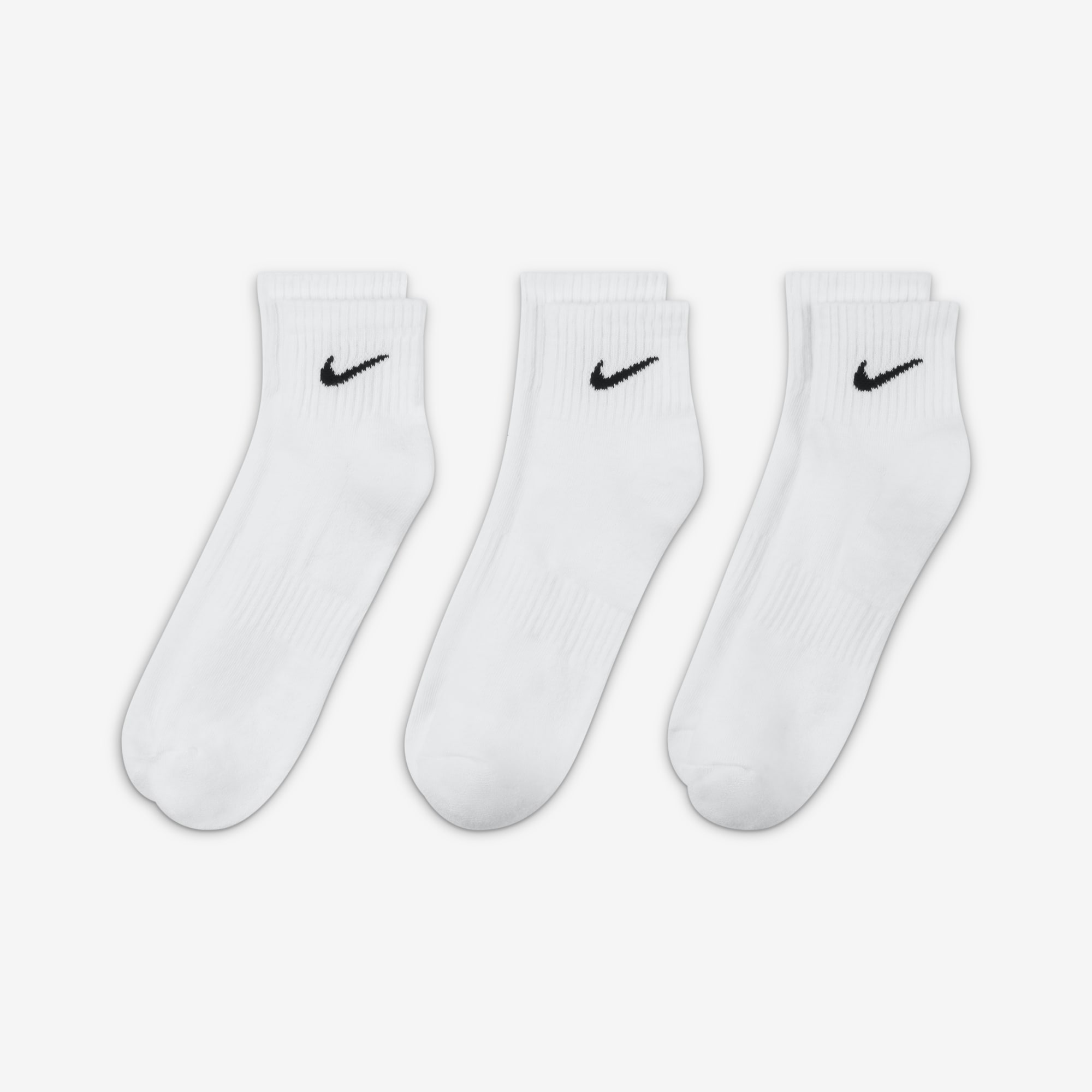 Nike Everyday Cushioned Tobilleras 3 Pares, BLANCO, hi-res