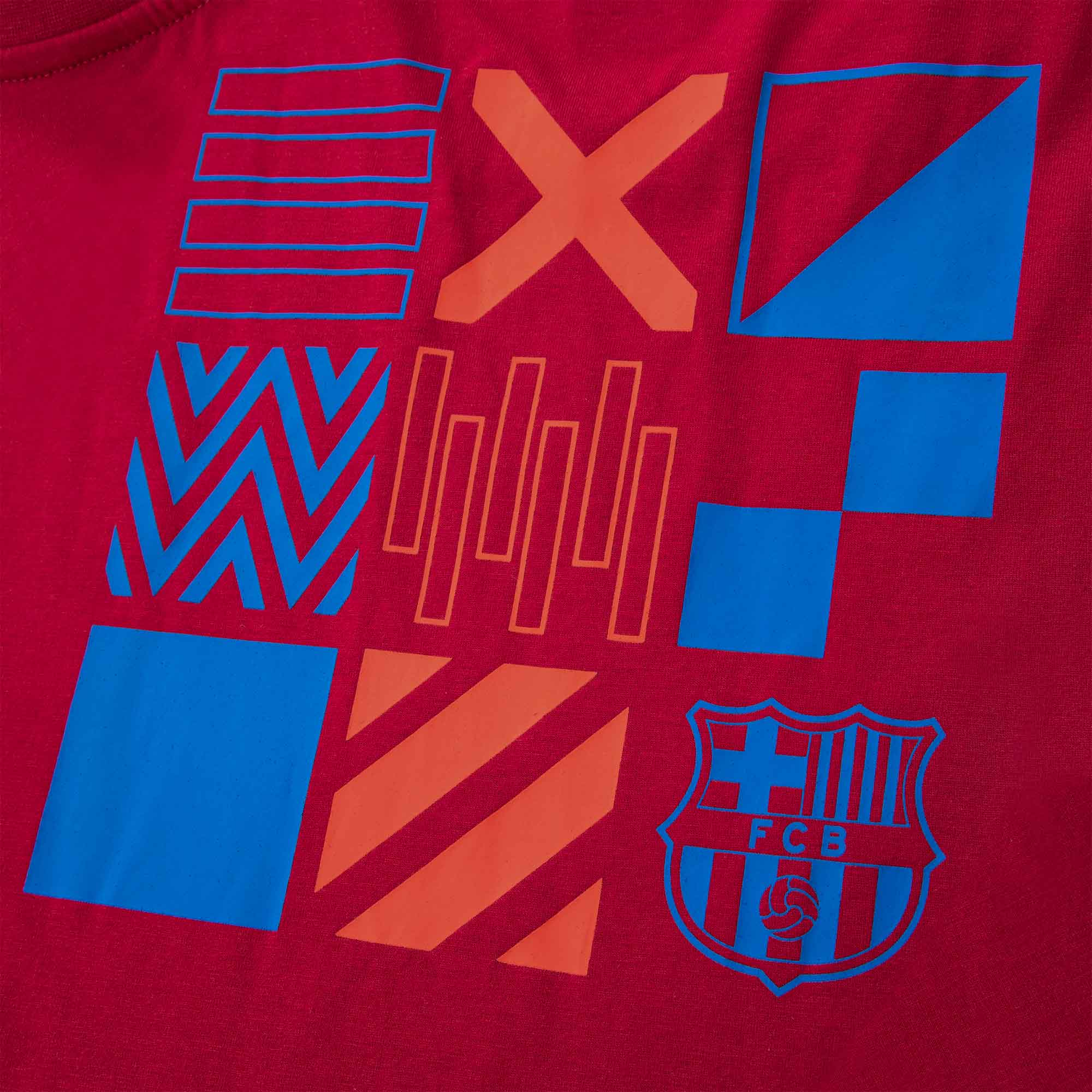 F.C. Barcelona Camiseta Geometric, AZUL, hi-res