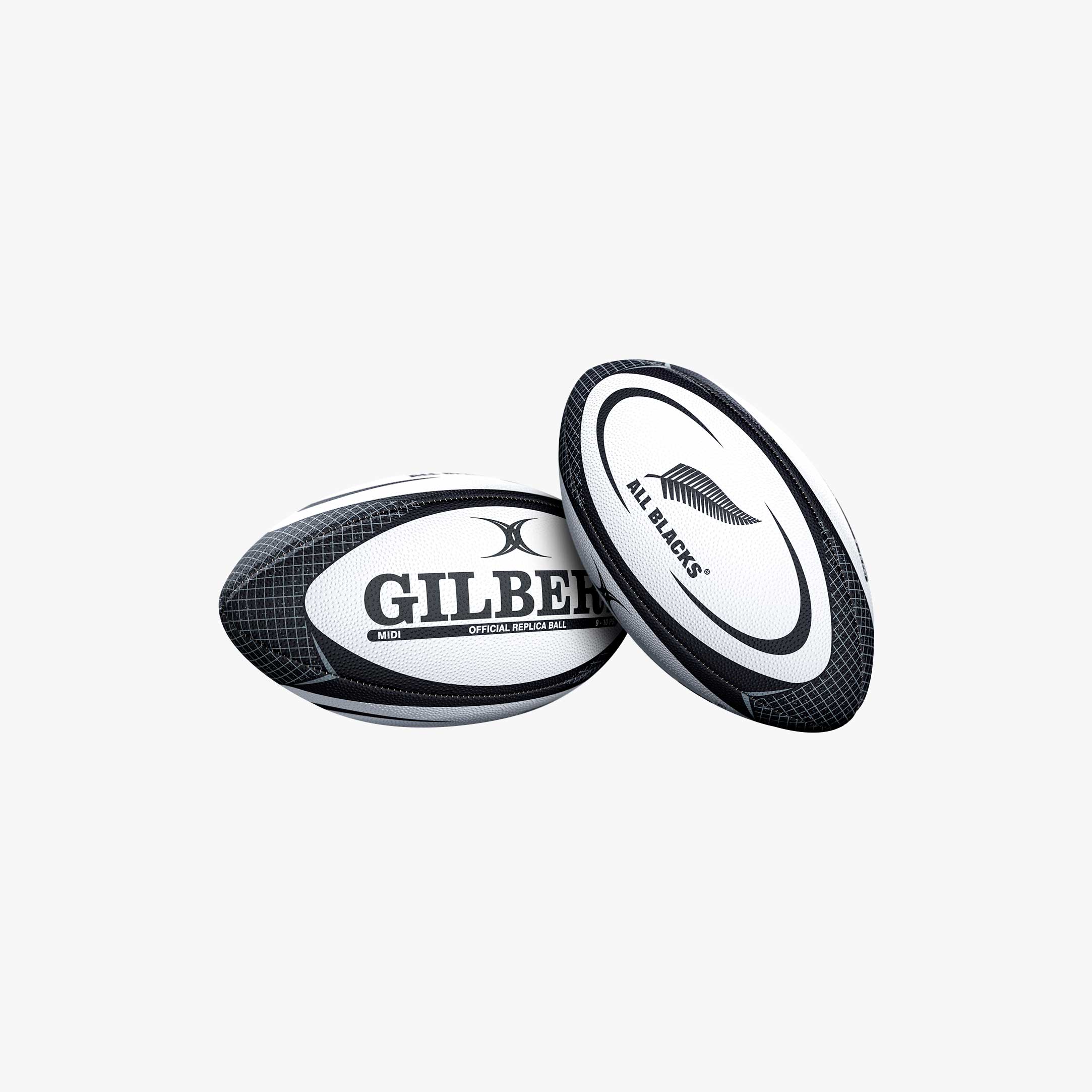 Gilbert Pelota de Rugby Rep All Blacks Midi, NEGRO, hi-res