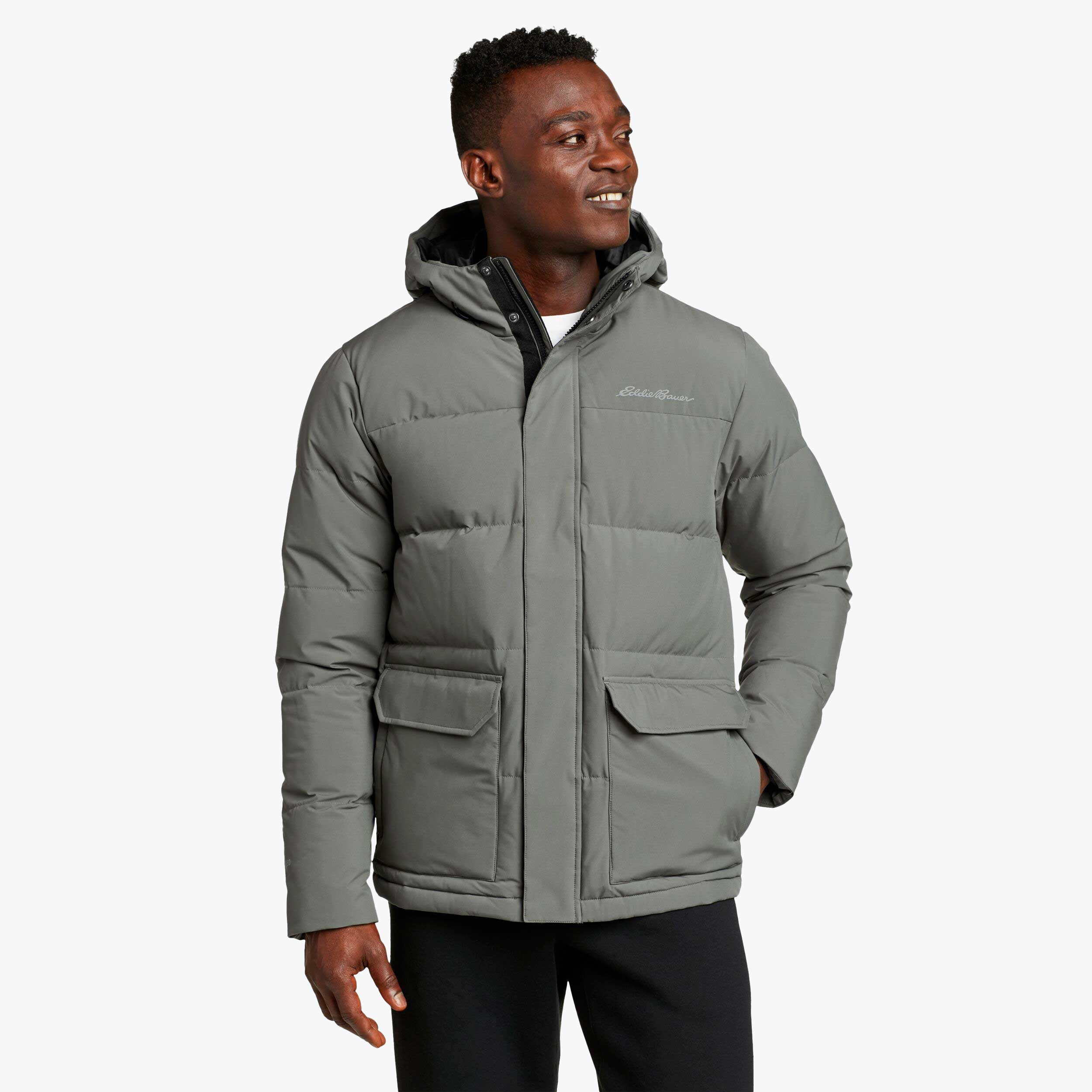 Eddie Bauer Essential Down Hooded Jkt, VERDE, hi-res