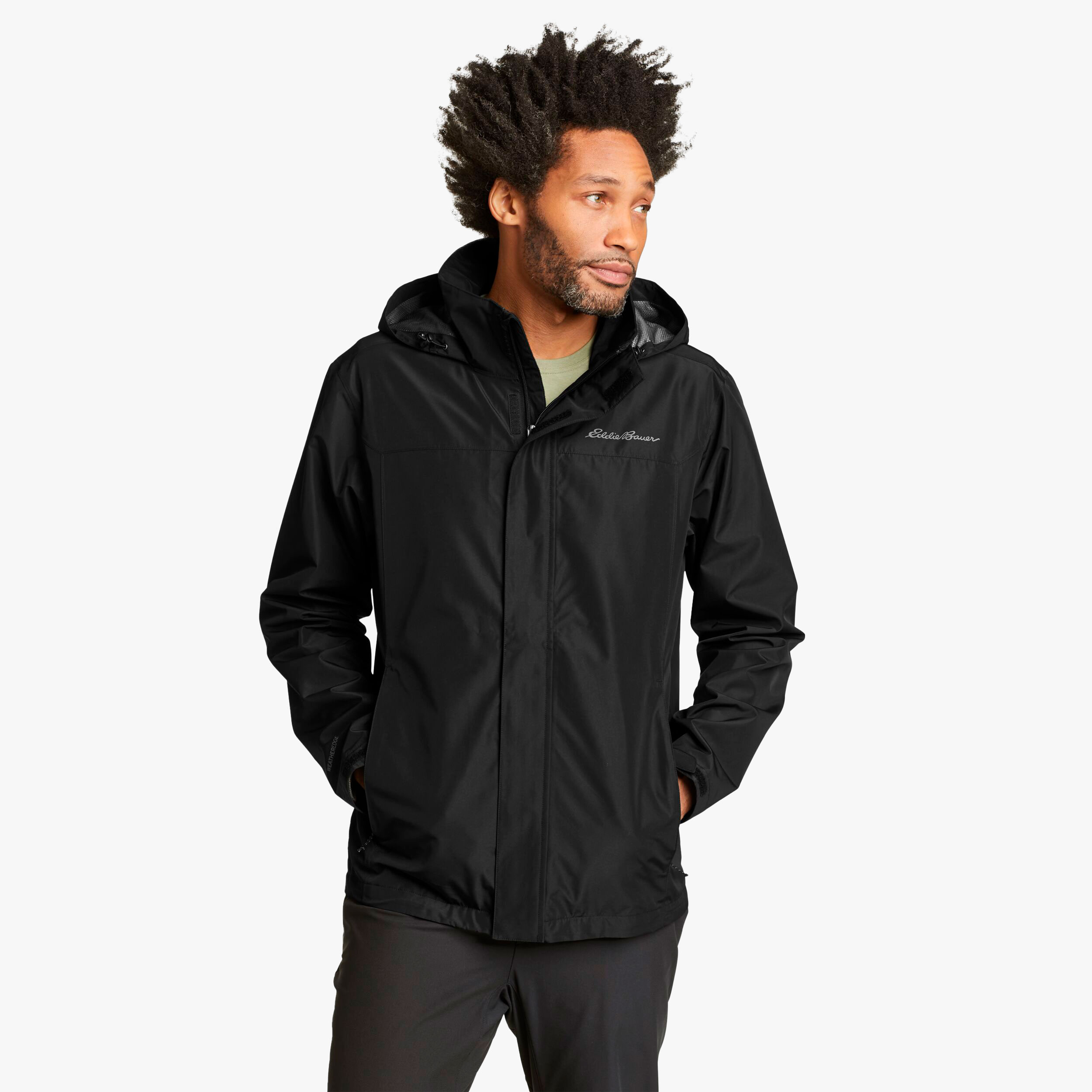 Eddie Bauer Packable Rainfoil Jacket, NEGRO, hi-res