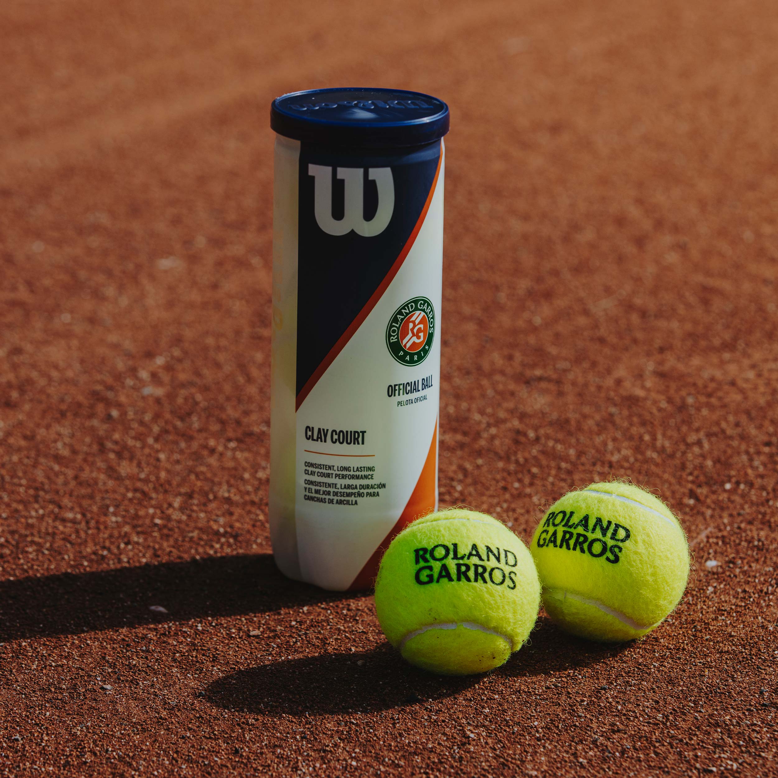 Wilson Pelota de Tenis Roland Garros Clay x3, AMARILLO, hi-res