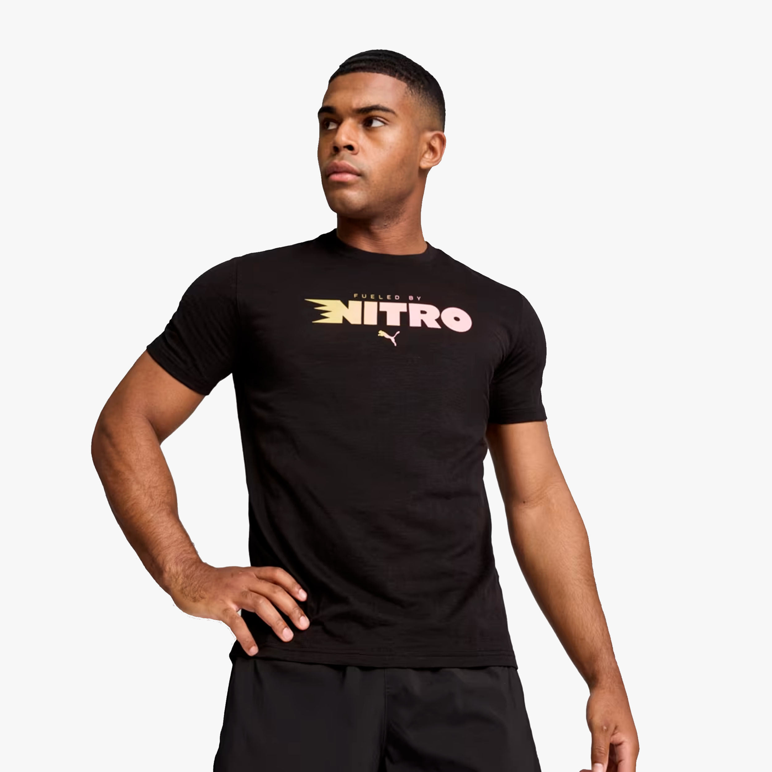 Puma Polera Estampada Nitro, NEGRO, hi-res