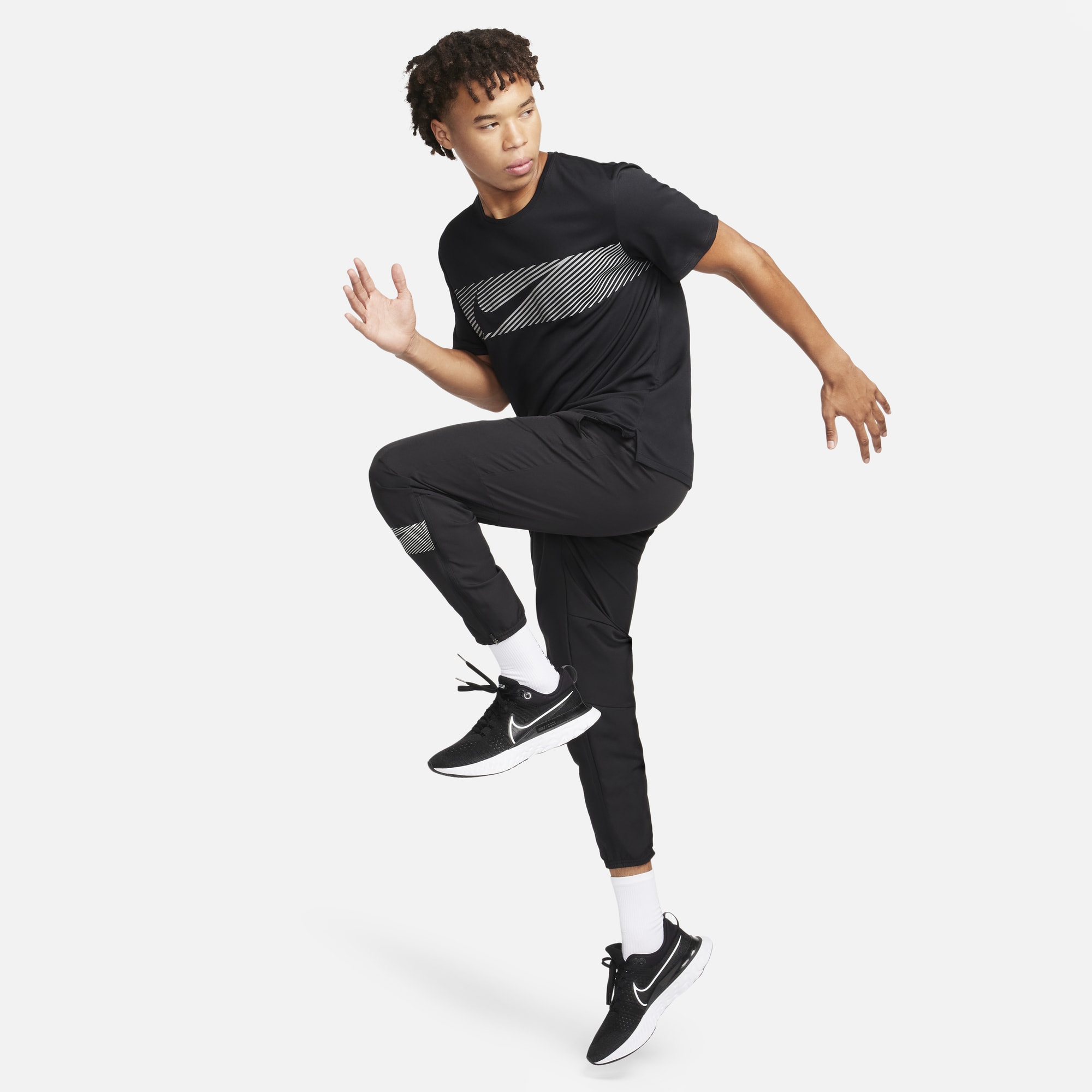 Nike Miler Flash, NEGRO, hi-res