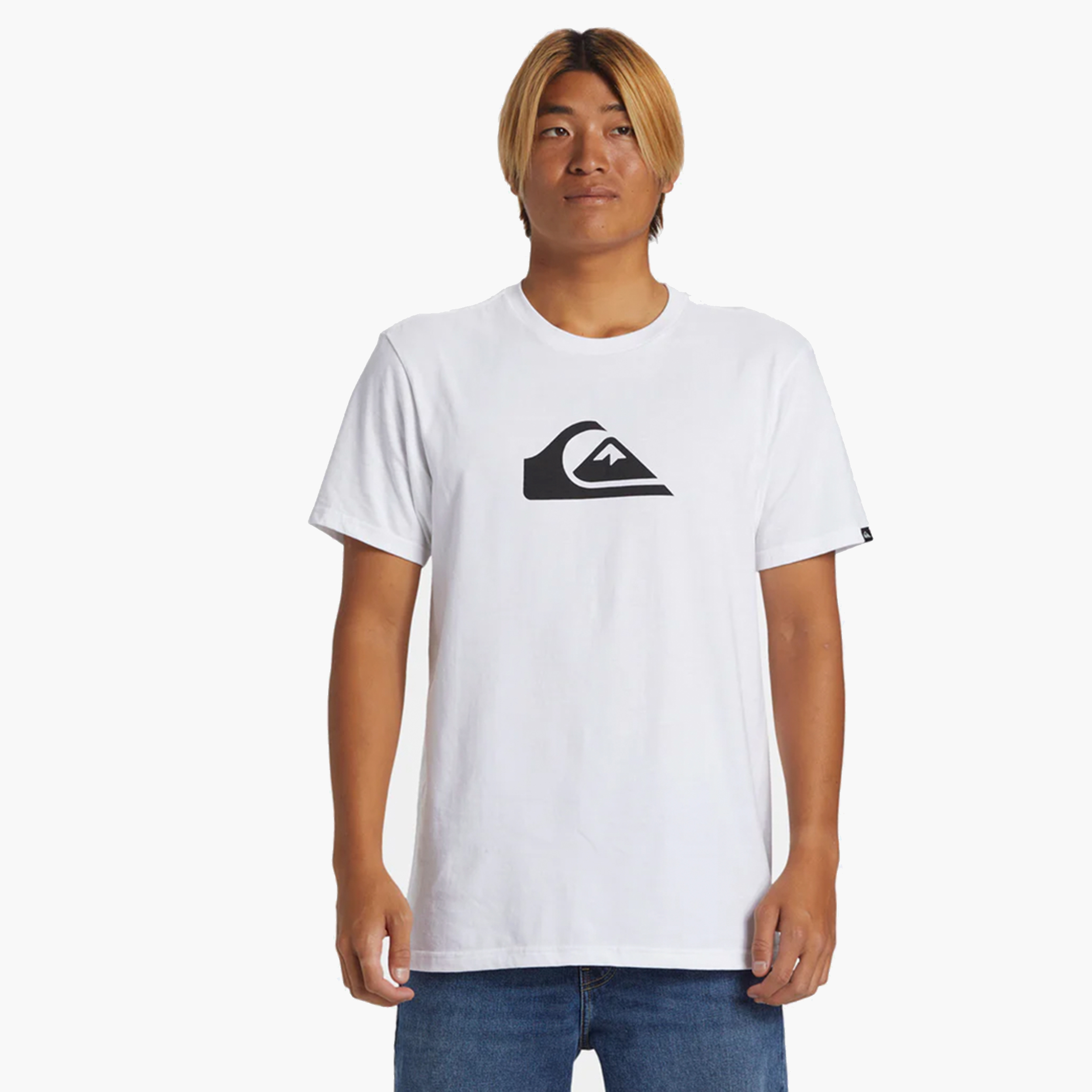 Quiksilver Polera Comp Logo, BLANCO, hi-res