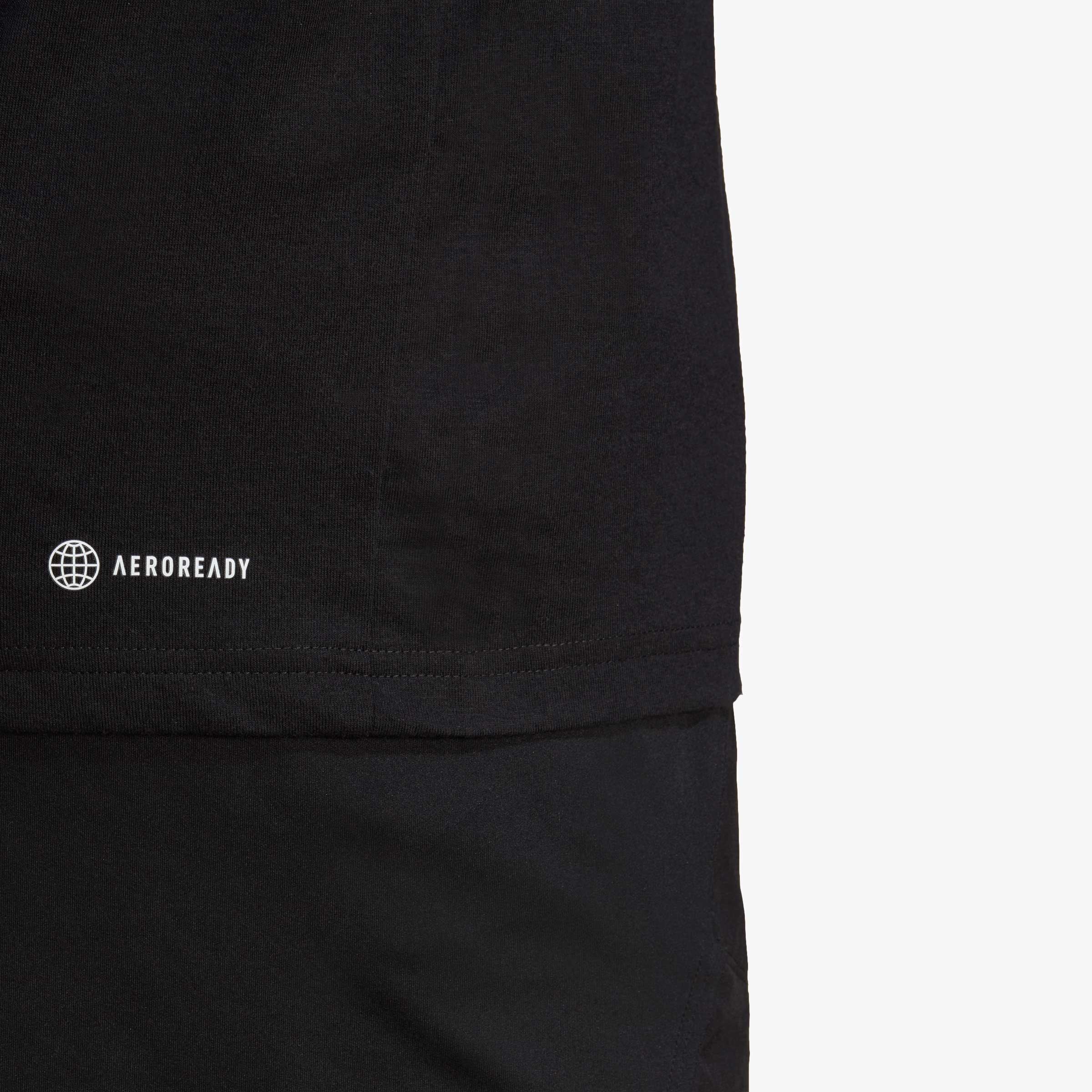 adidas Polera Train Essentials Feelready Logo, NEGRO, hi-res