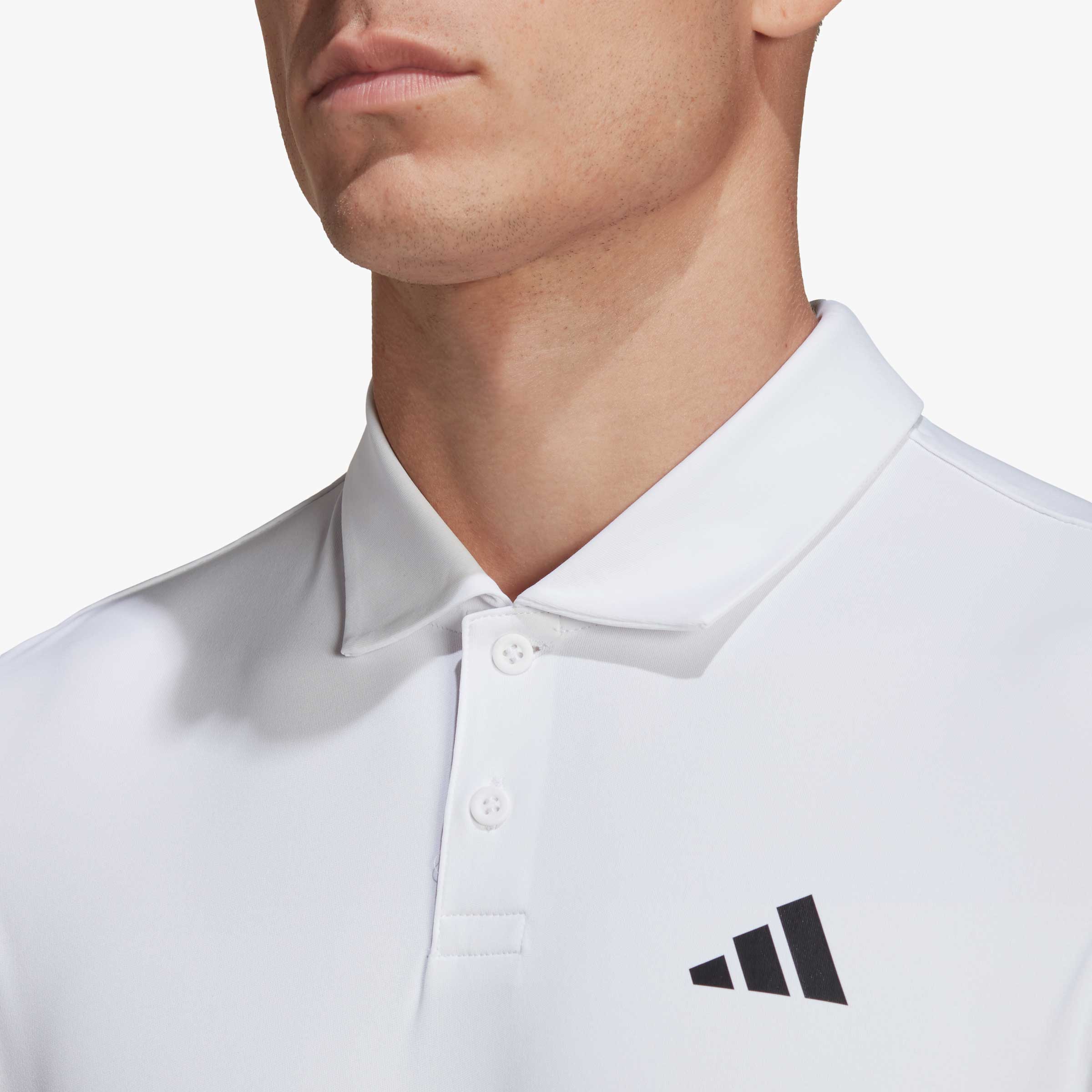 adidas Polera Club Tennis 3 bandas, BLANCO, hi-res