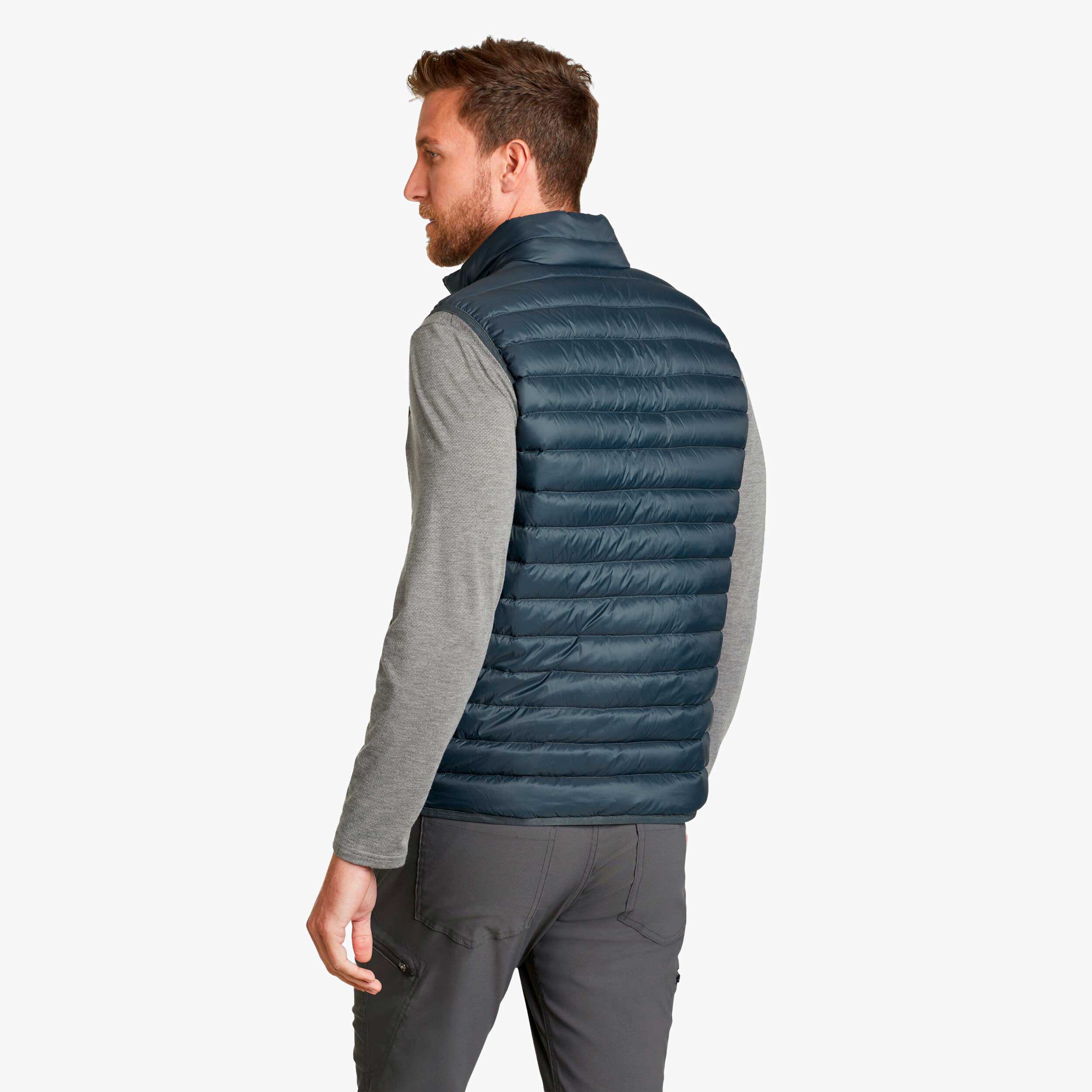 Eddie Bauer Stratustherm Down Vest, GRIS, hi-res