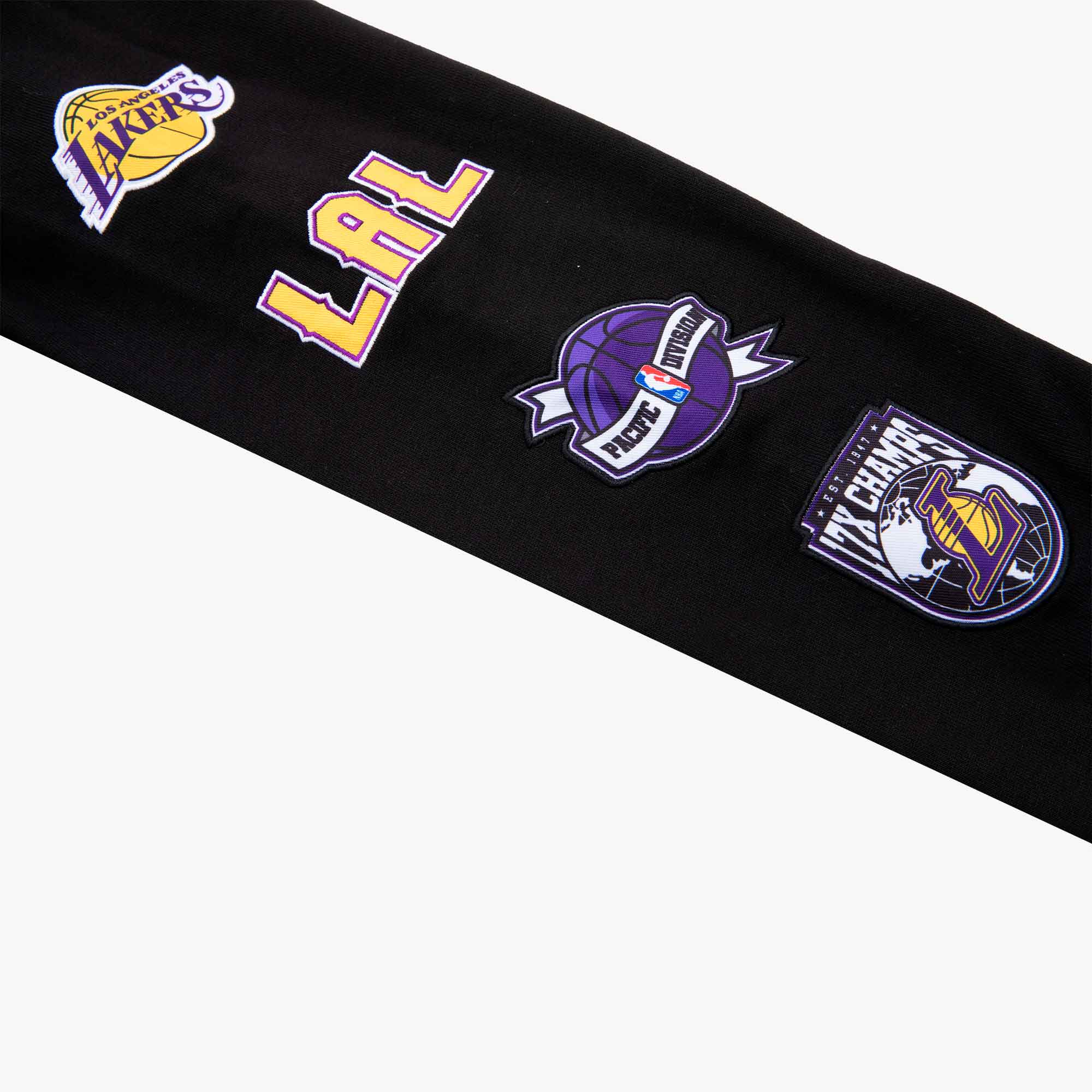 NBA Polerón Logo Patches Lakers, NEGRO, hi-res