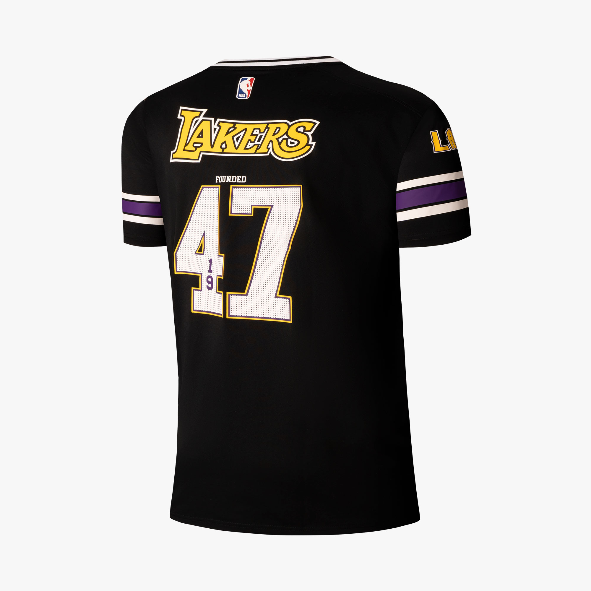 NBA Camiseta Number Print Lakers, NEGRO, hi-res