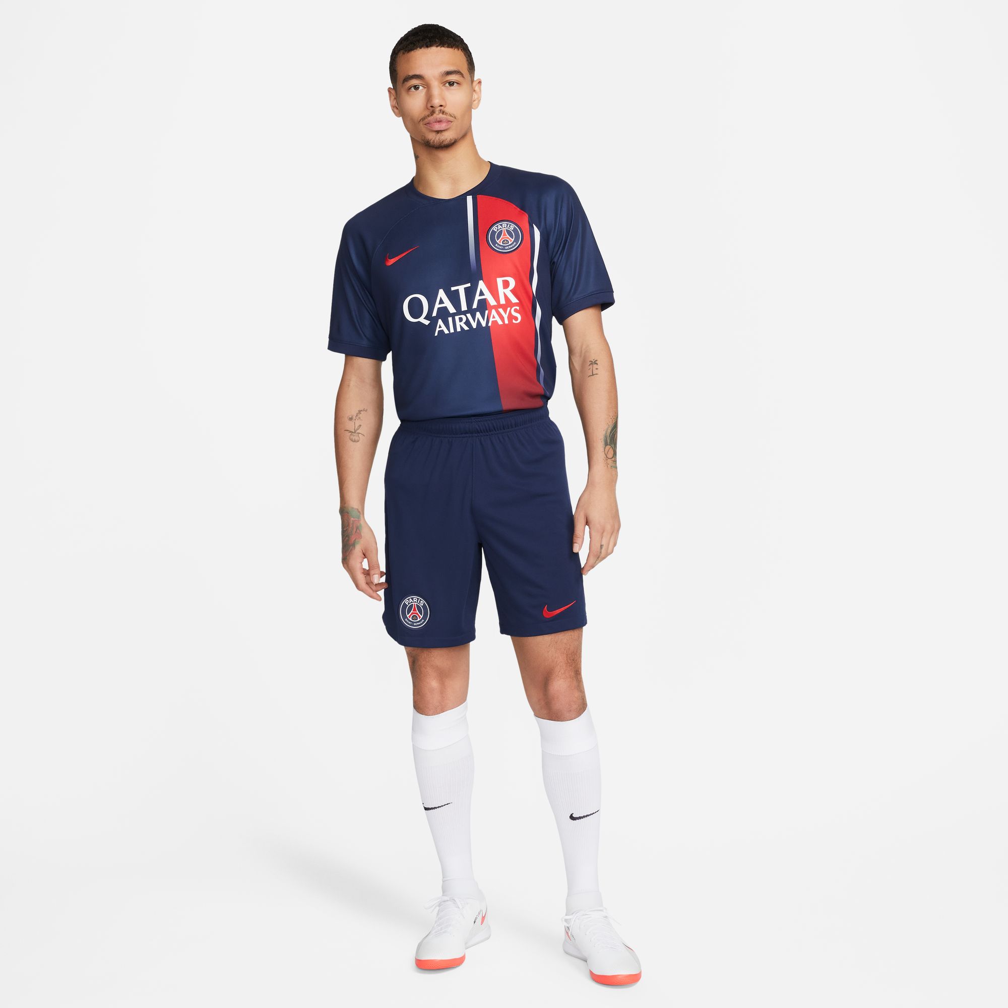 Nike Paris Saint-Germain Local 2023/24 Stadium, Azul marino medianoche/Rojo Universidad/Rojo Universidad, hi-res