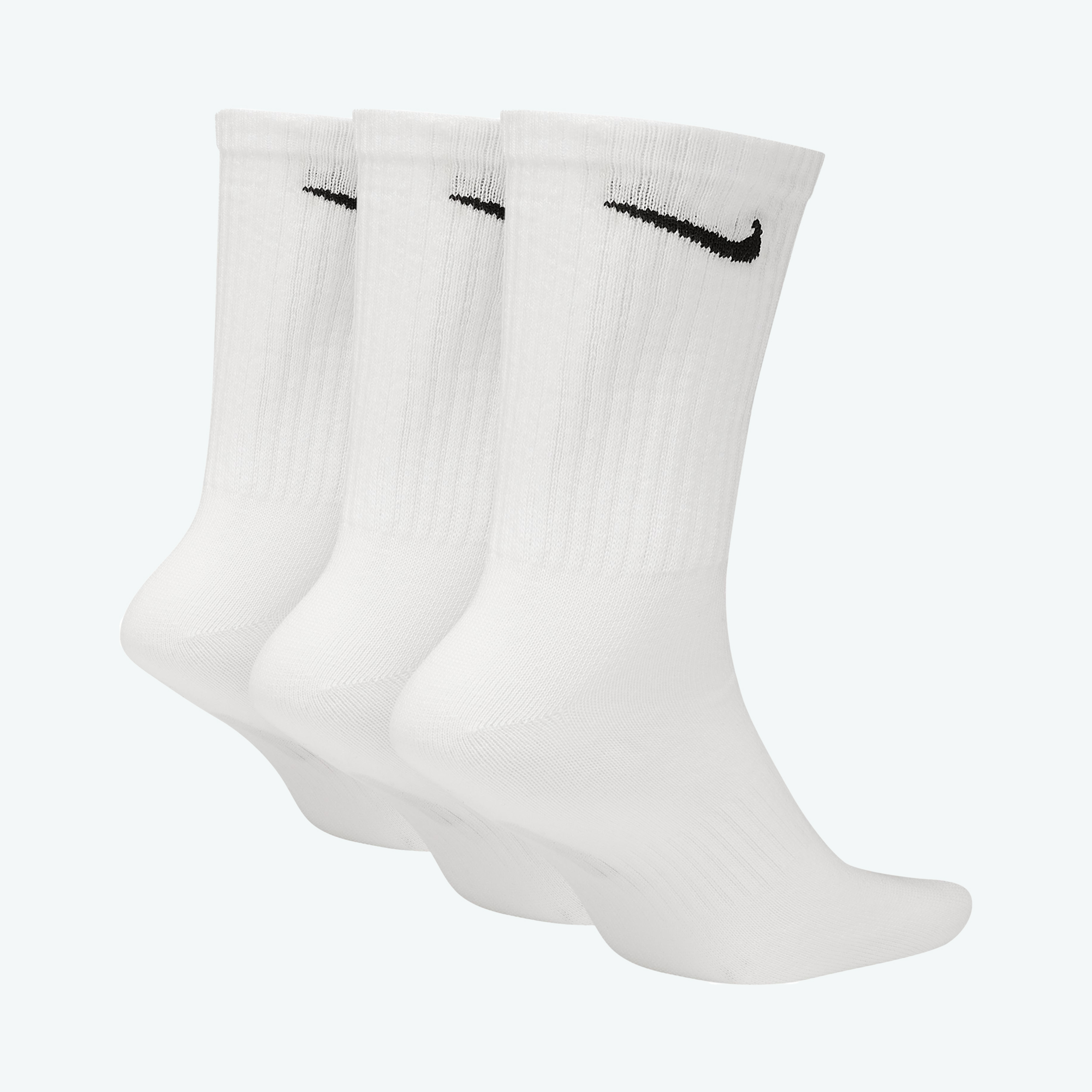 Nike Everyday Lightweight Largas 3 Pares, BLANCO, hi-res