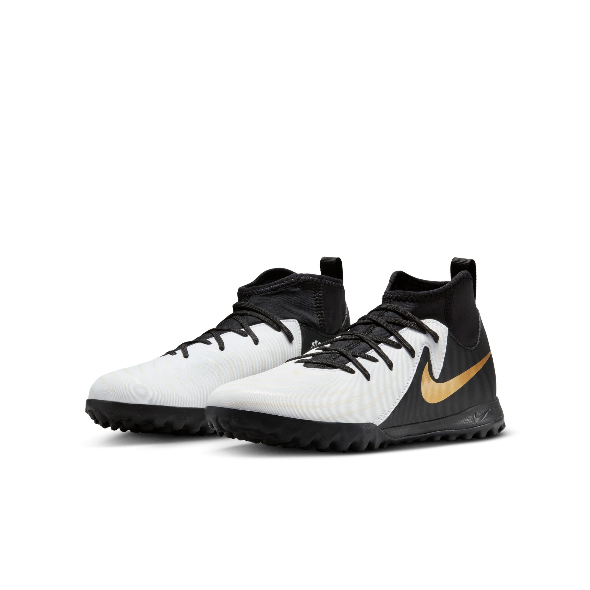 Nike Jr. Phantom Luna 2 Academy, Blanco/Moneda De Oro Metálico/Negro, hi-res