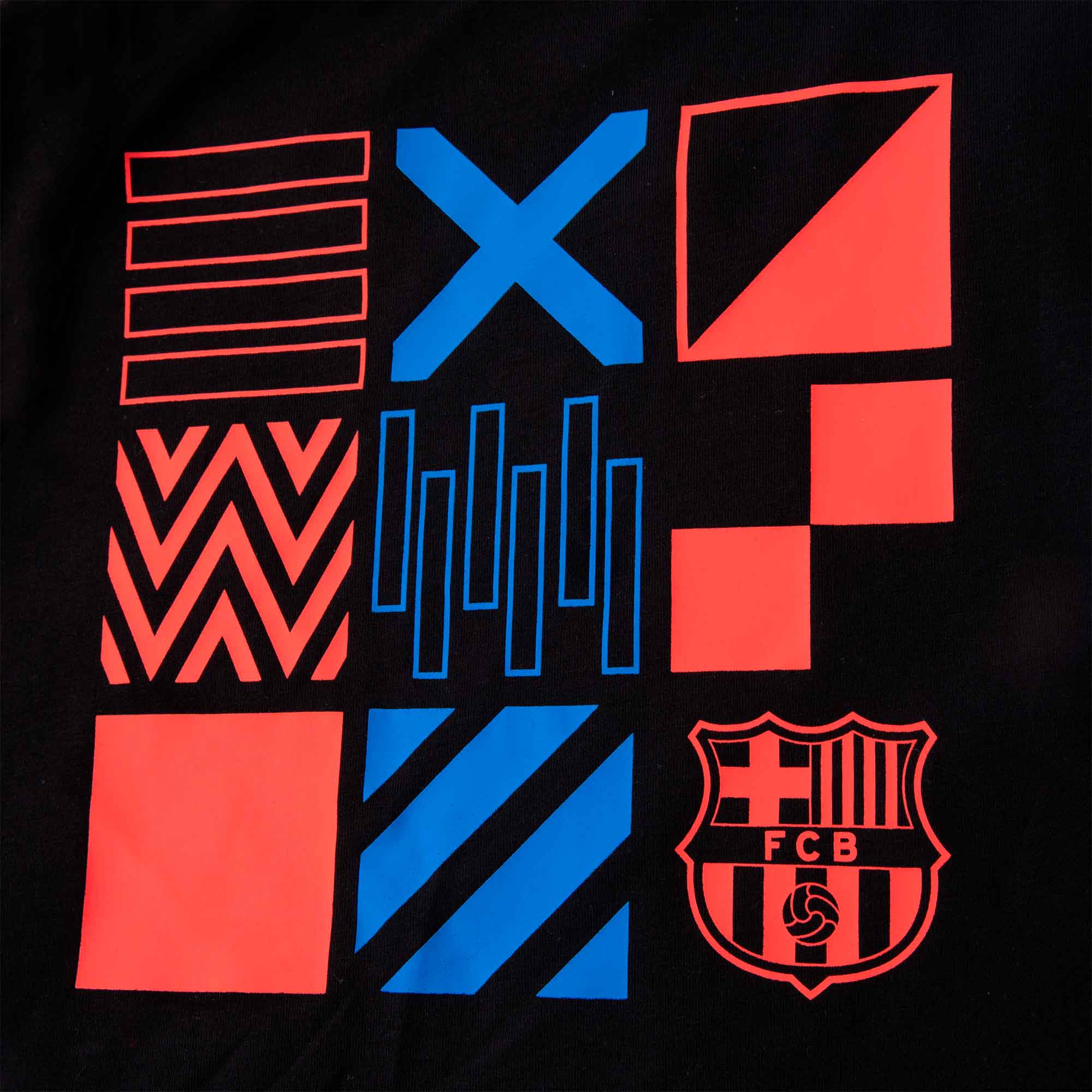 F.C. Barcelona Camiseta Geometric, NEGRO, hi-res