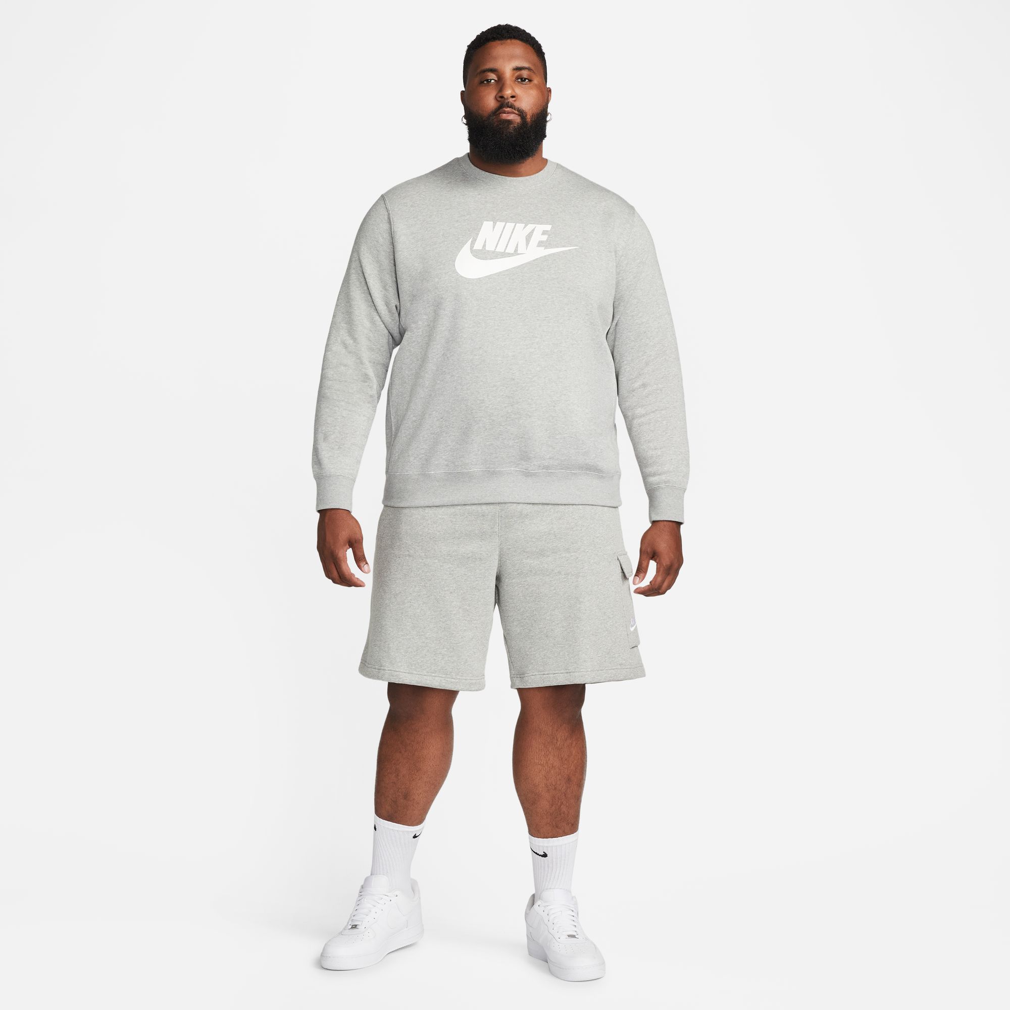 Nike Sportswear Club, Gris oscuro jaspeado/Plata mate/Blanco, hi-res