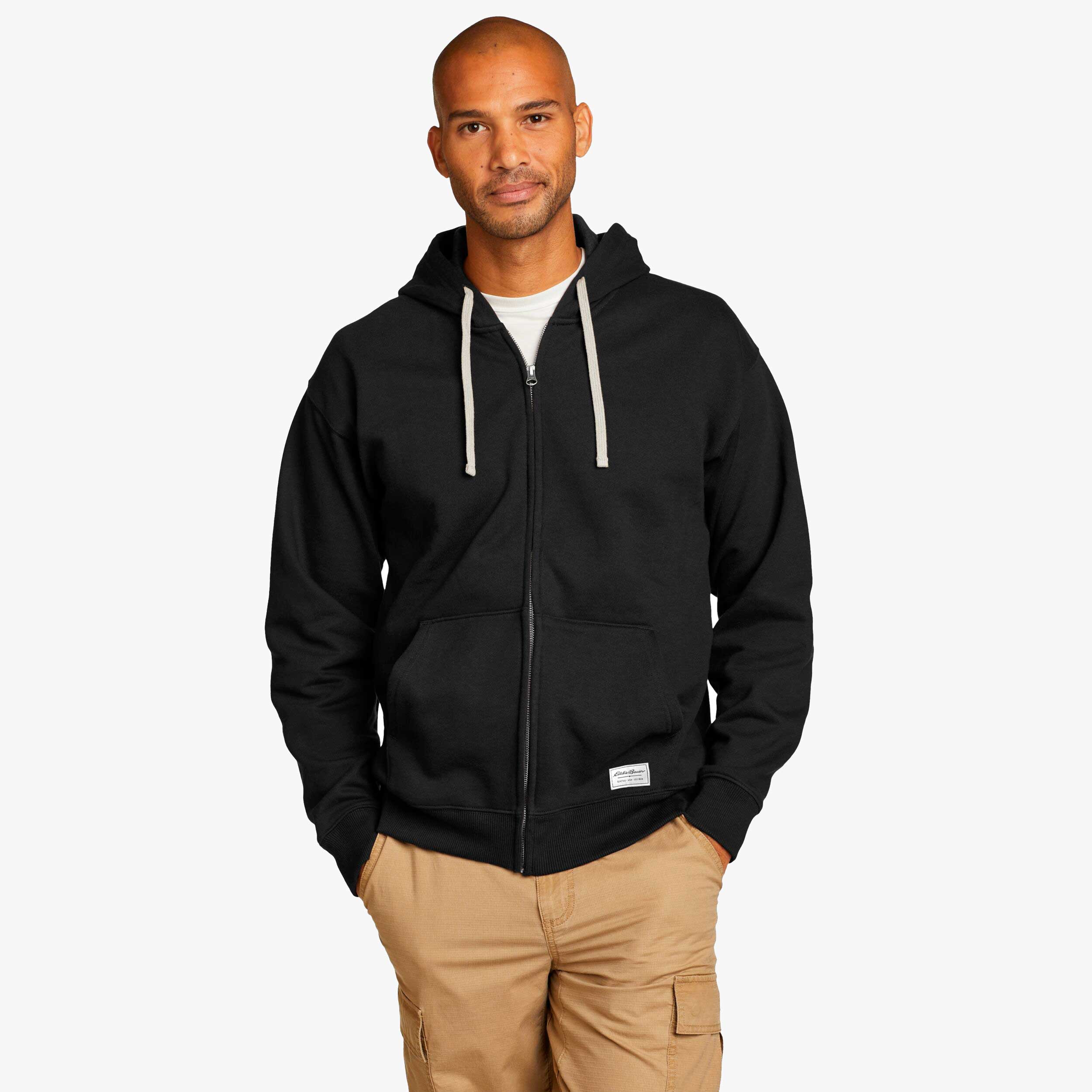 Eddie Bauer Signature Sweatshirt Ls Po Hoo, NEGRO, hi-res