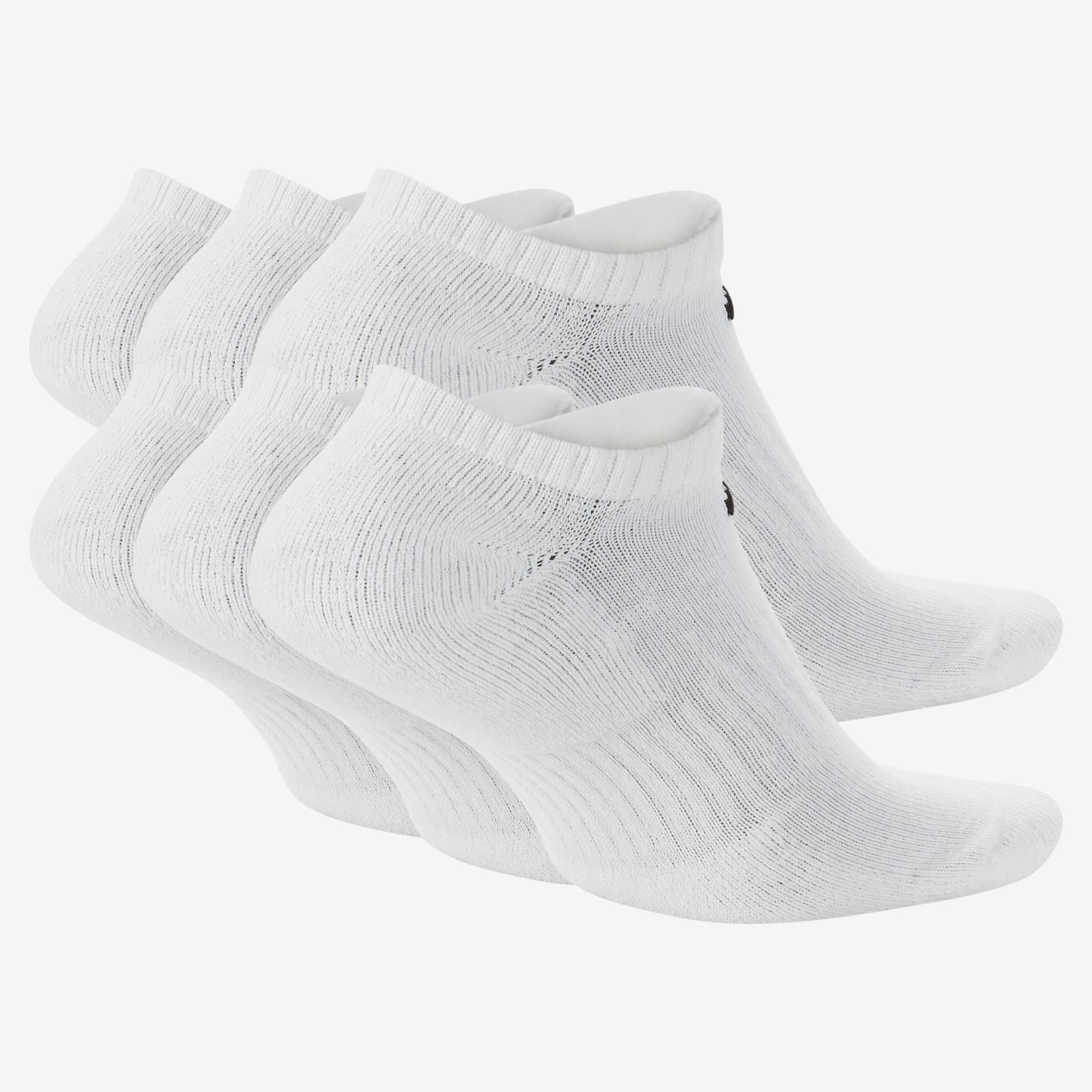 Nike Everyday Cushioned Invisibles 6 Pares, BLANCO, hi-res