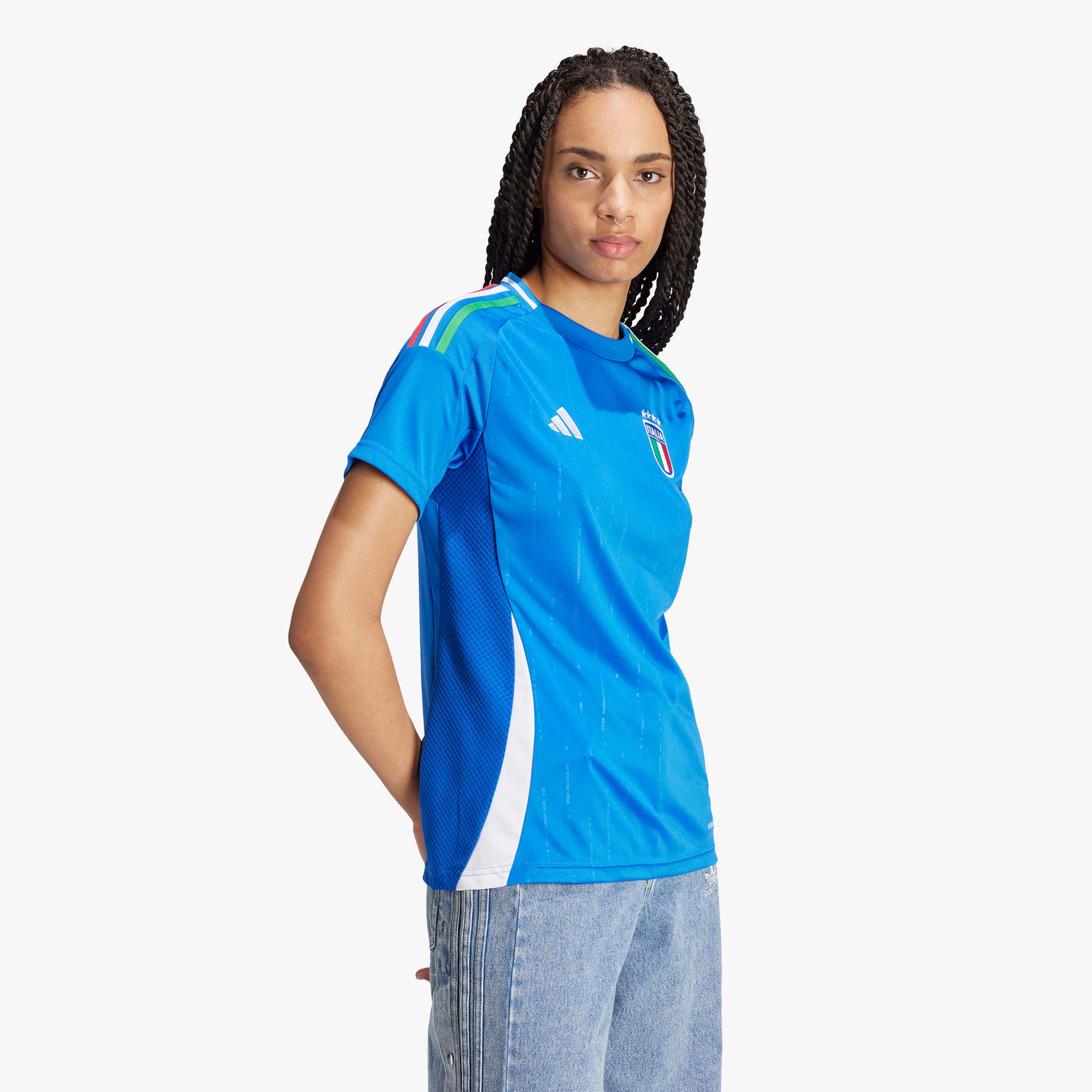 adidas Camiseta Local Italia 24, AZUL, hi-res