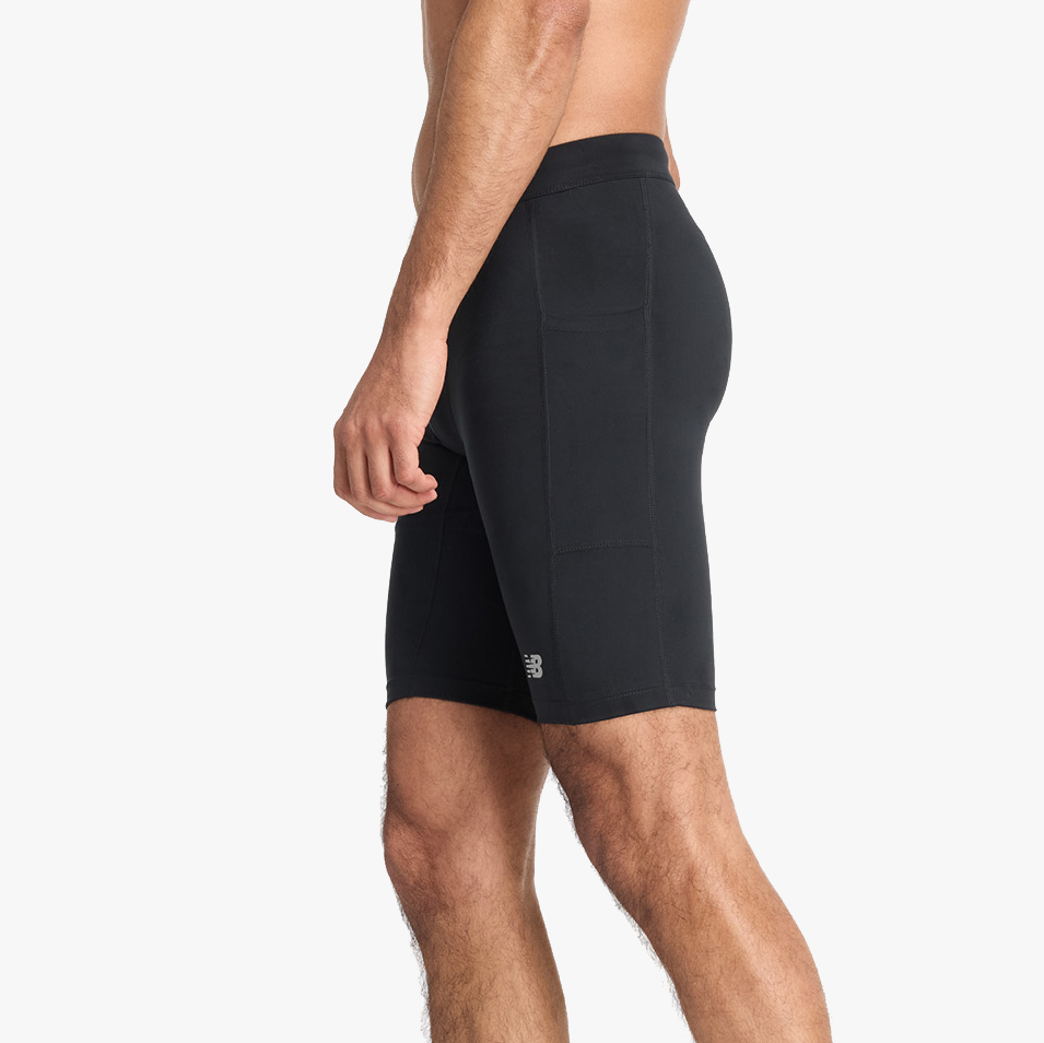 New Balance Shorts Half Tight 9, NEGRO, hi-res