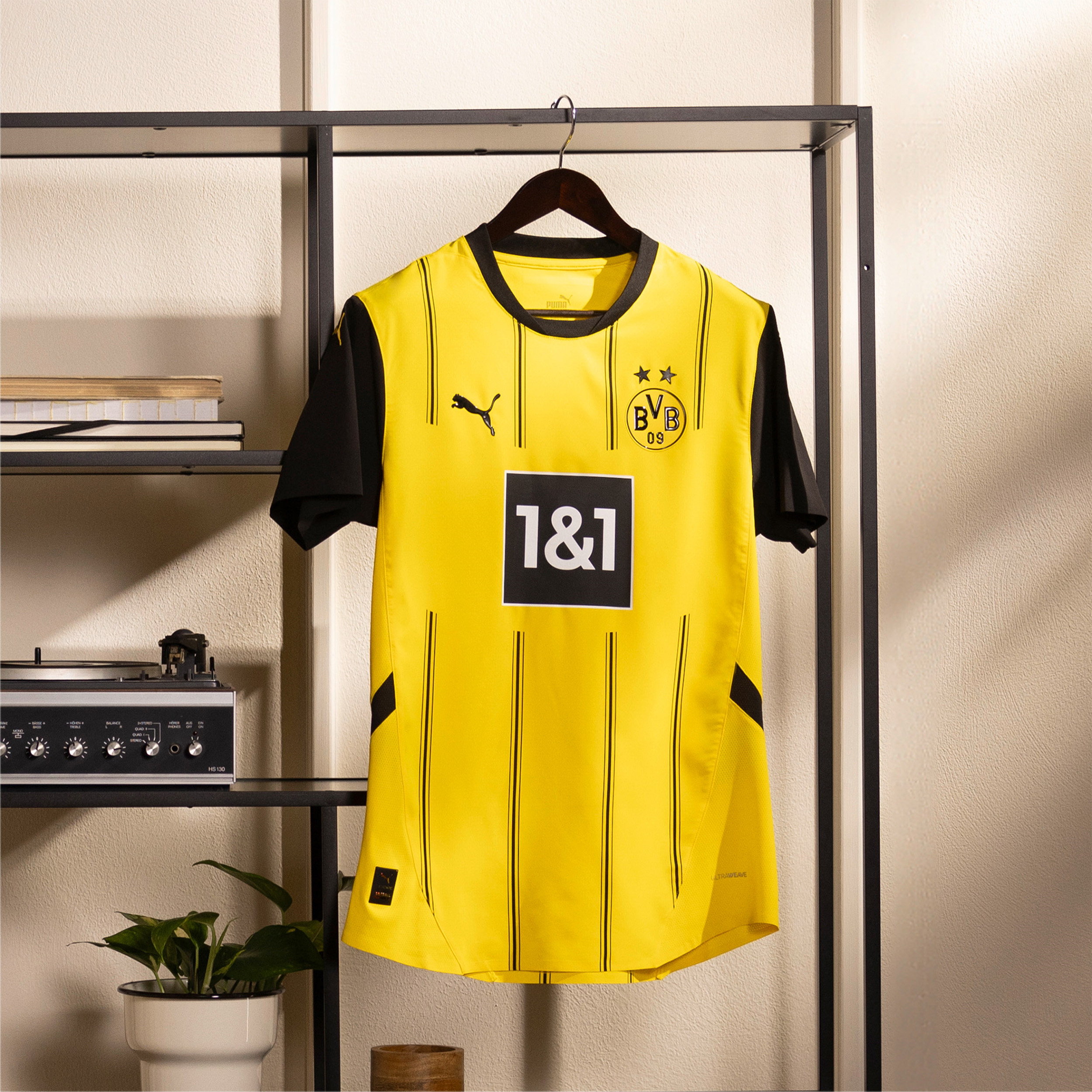 Puma Camiseta para Juniors Borussia Dortmund Réplica Local, AMARILLO, hi-res