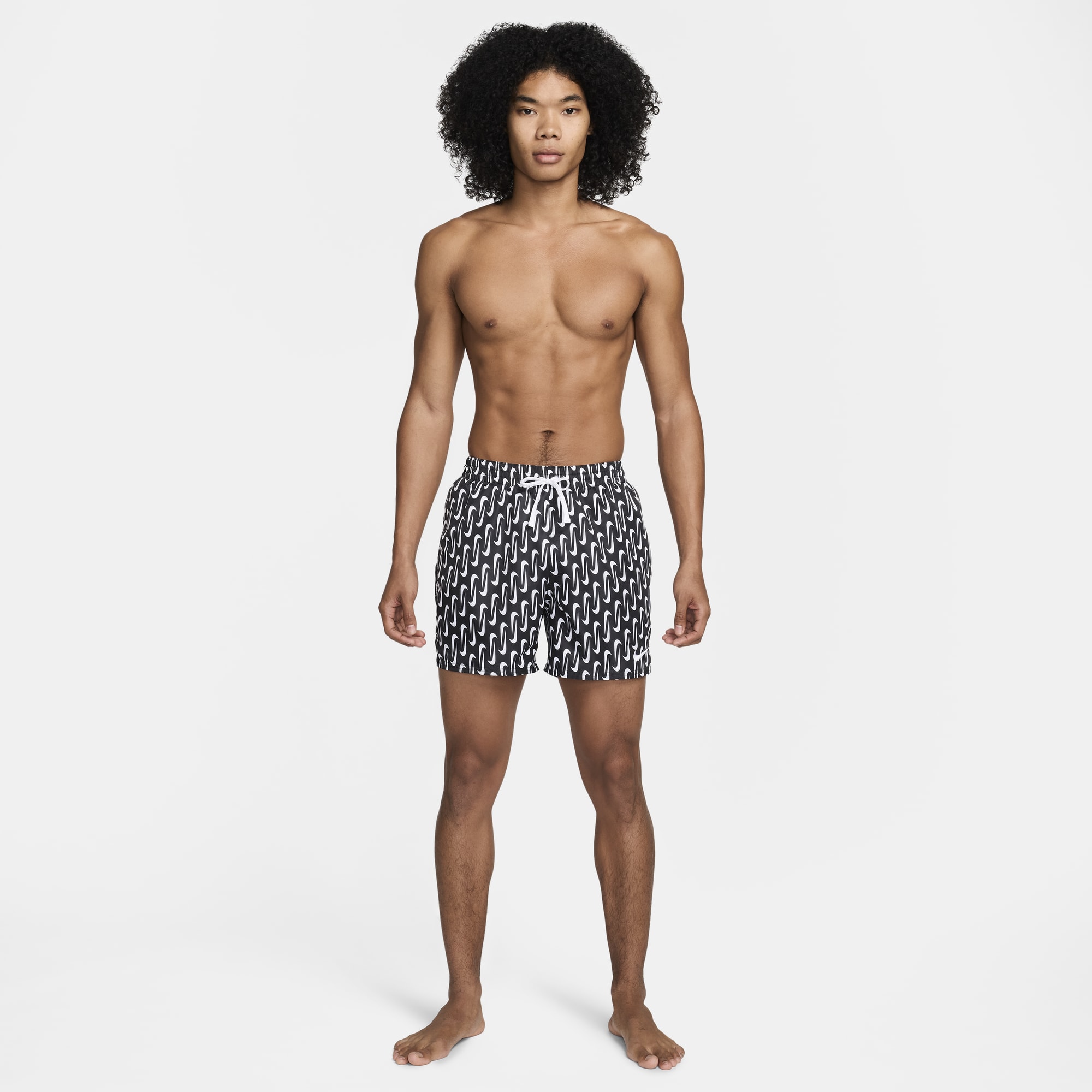 Nike Swim Swoosh Link, NEGRO, hi-res