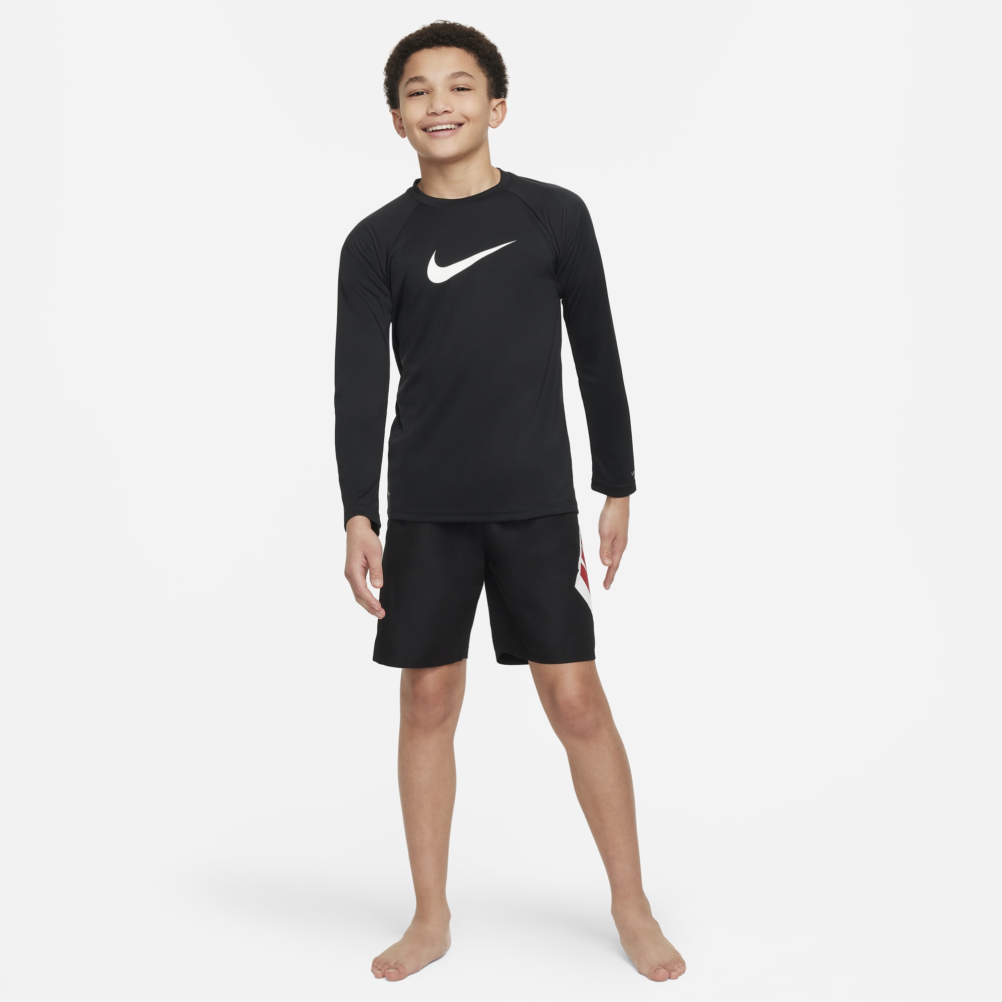 Nike Swim Hydroguard, NEGRO, hi-res