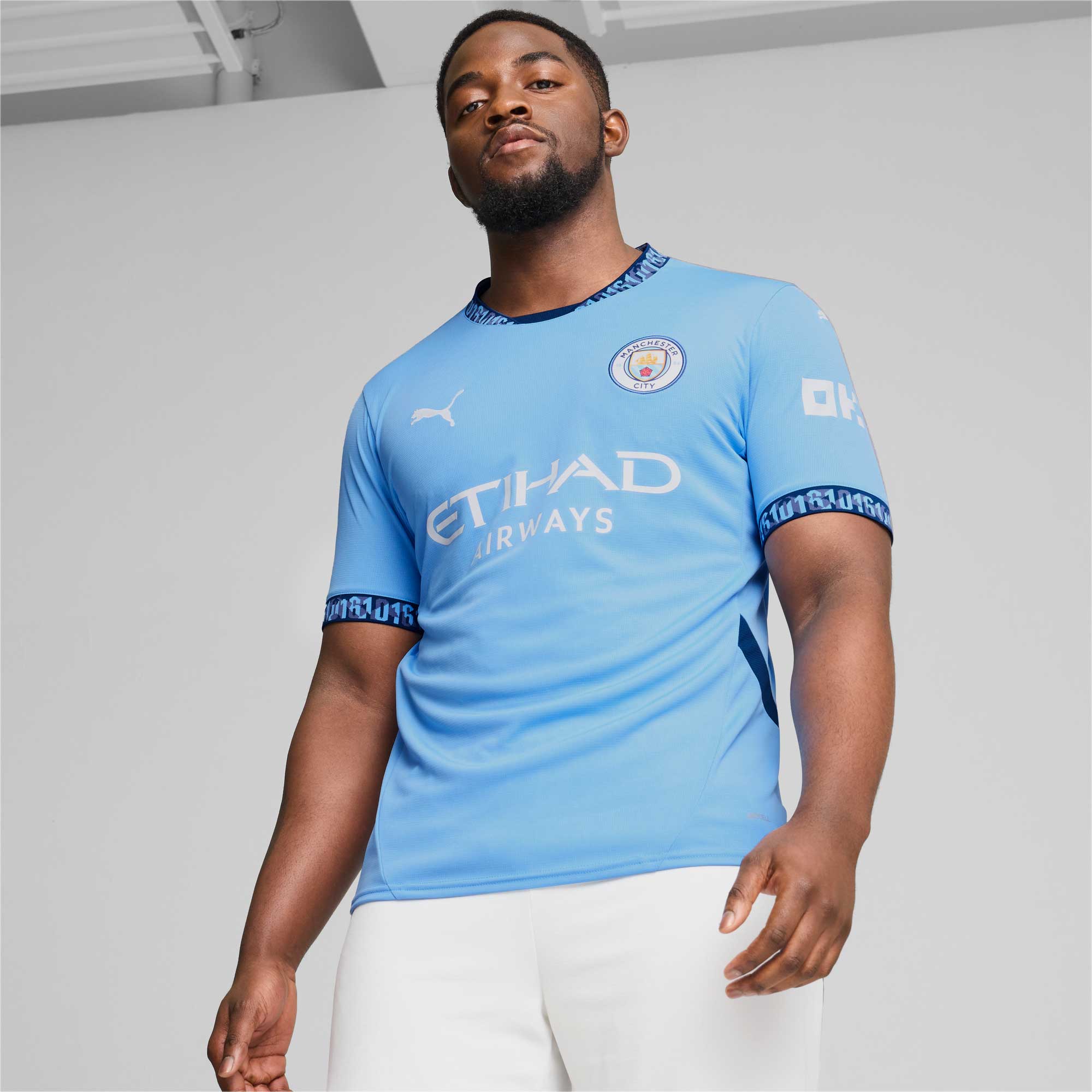 Puma MCFC Home Jersey Réplica, AZUL, hi-res