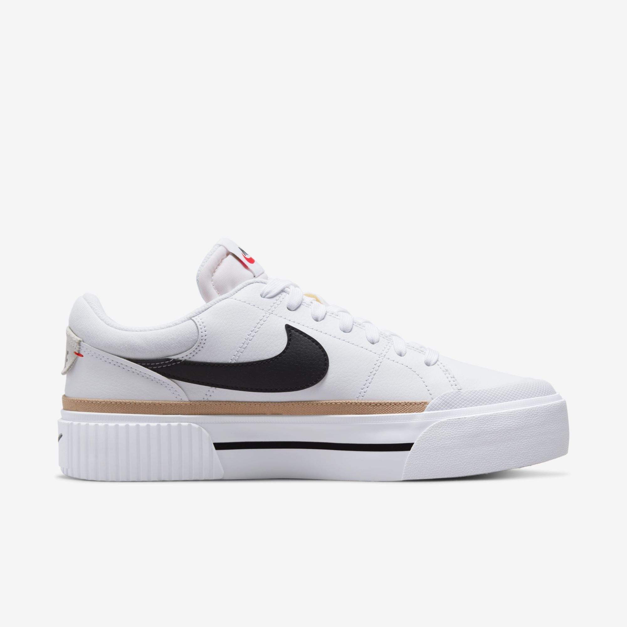 Nike Court Legacy Lift, Blanco/Negro-Cáñamo-Naranja, hi-res