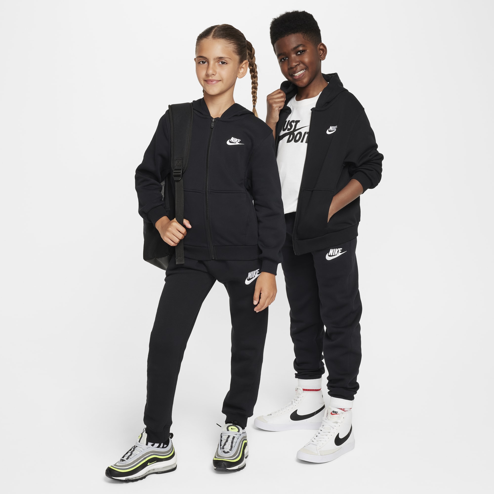 Nike Club Fleece, NEGRO, hi-res