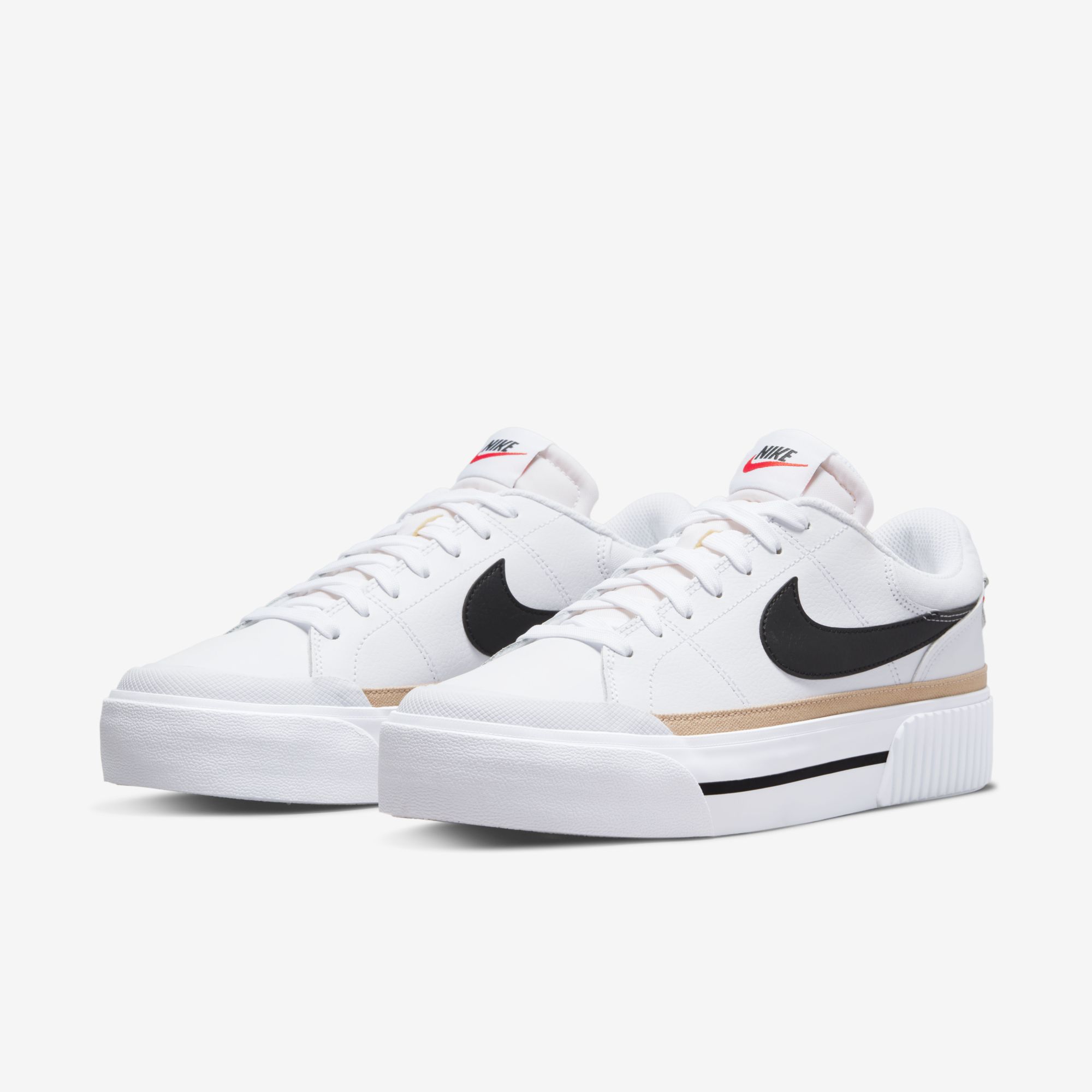 Nike Court Legacy Lift, Blanco/Negro-Cáñamo-Naranja, hi-res